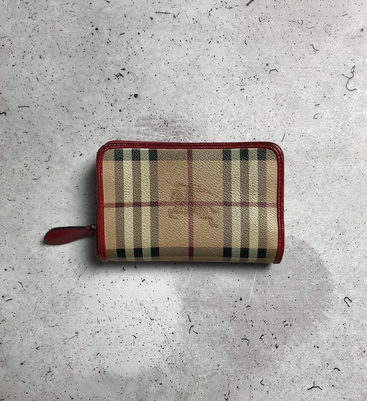 Vintage Burberry Nova Check Canvas Purse Wallet