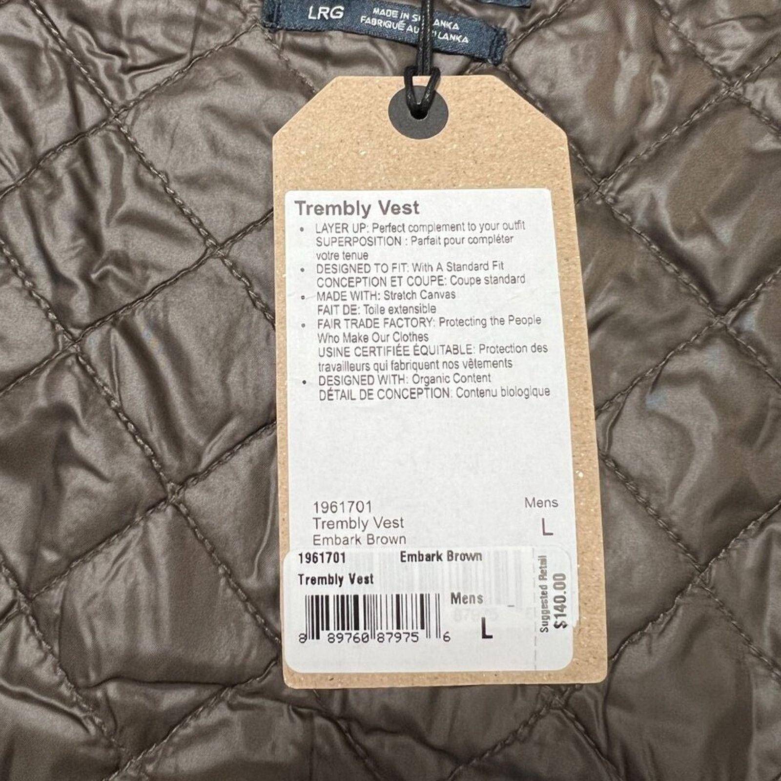 Prana Prana Trembly Vest Brown Large Stretch Canvas Utility Size US L / EU 52-54 / 3 - 4 Thumbnail