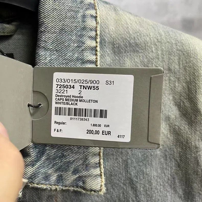 Balenciaga Balenciaga Blue Logo Denim Jacket. Size US S / EU 44-46 / 1 - 5 Thumbnail