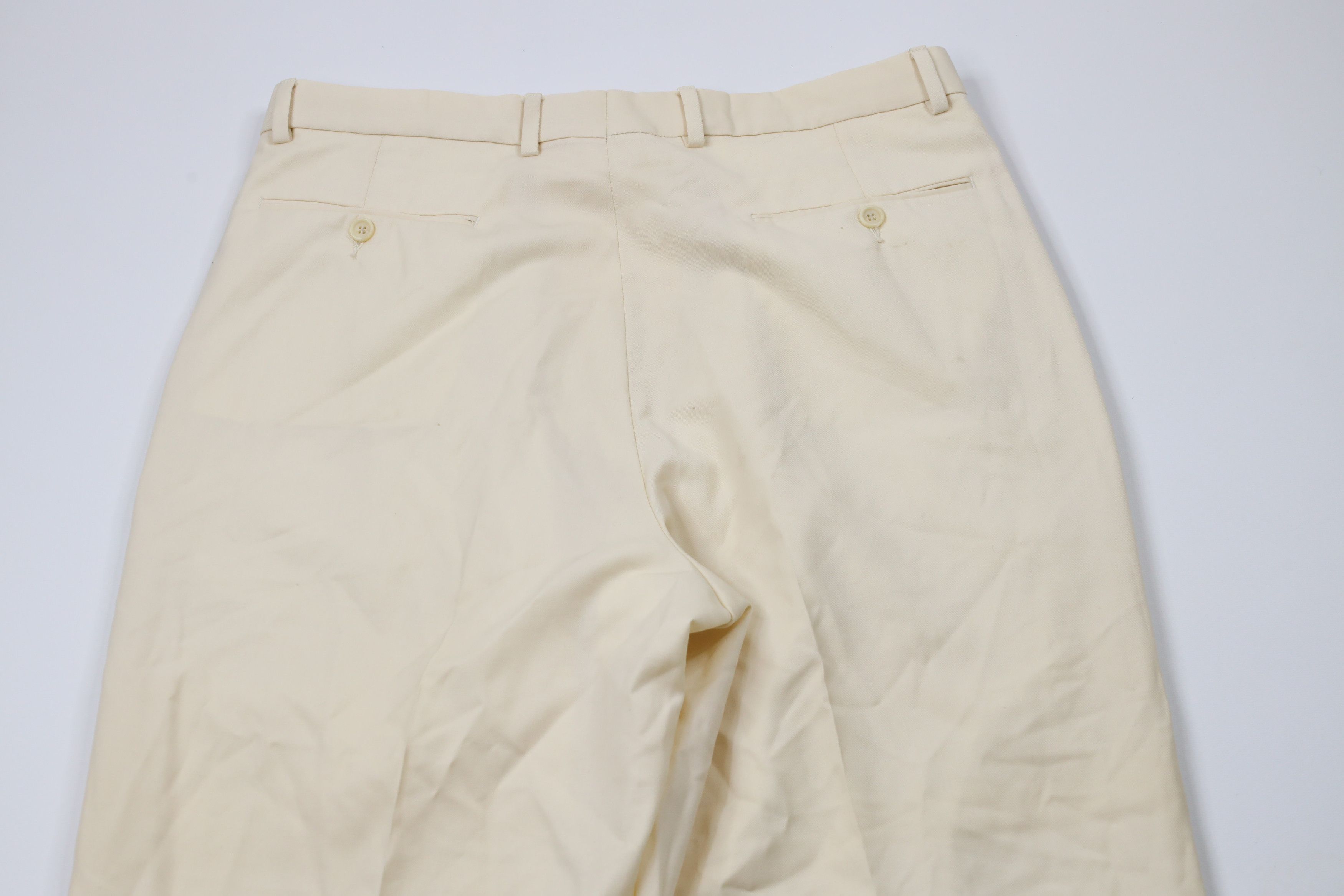 Vintage Vintage 90s Streetwear Cuffed Wide Leg Chino Pants Wool Size US 34 / EU 50 - 10 Thumbnail