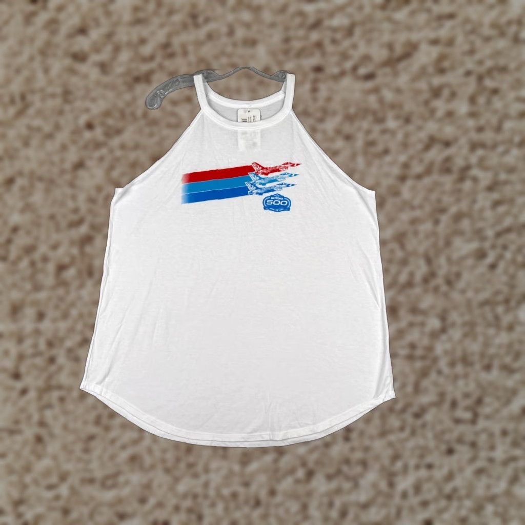 NASCAR Nascar Shirt Women Tank 2XL White Sleeveless Daytona 500 F-16 Thunderbirds Size XXL / US 16-18 / IT 52-54 - 1 Thumbnail