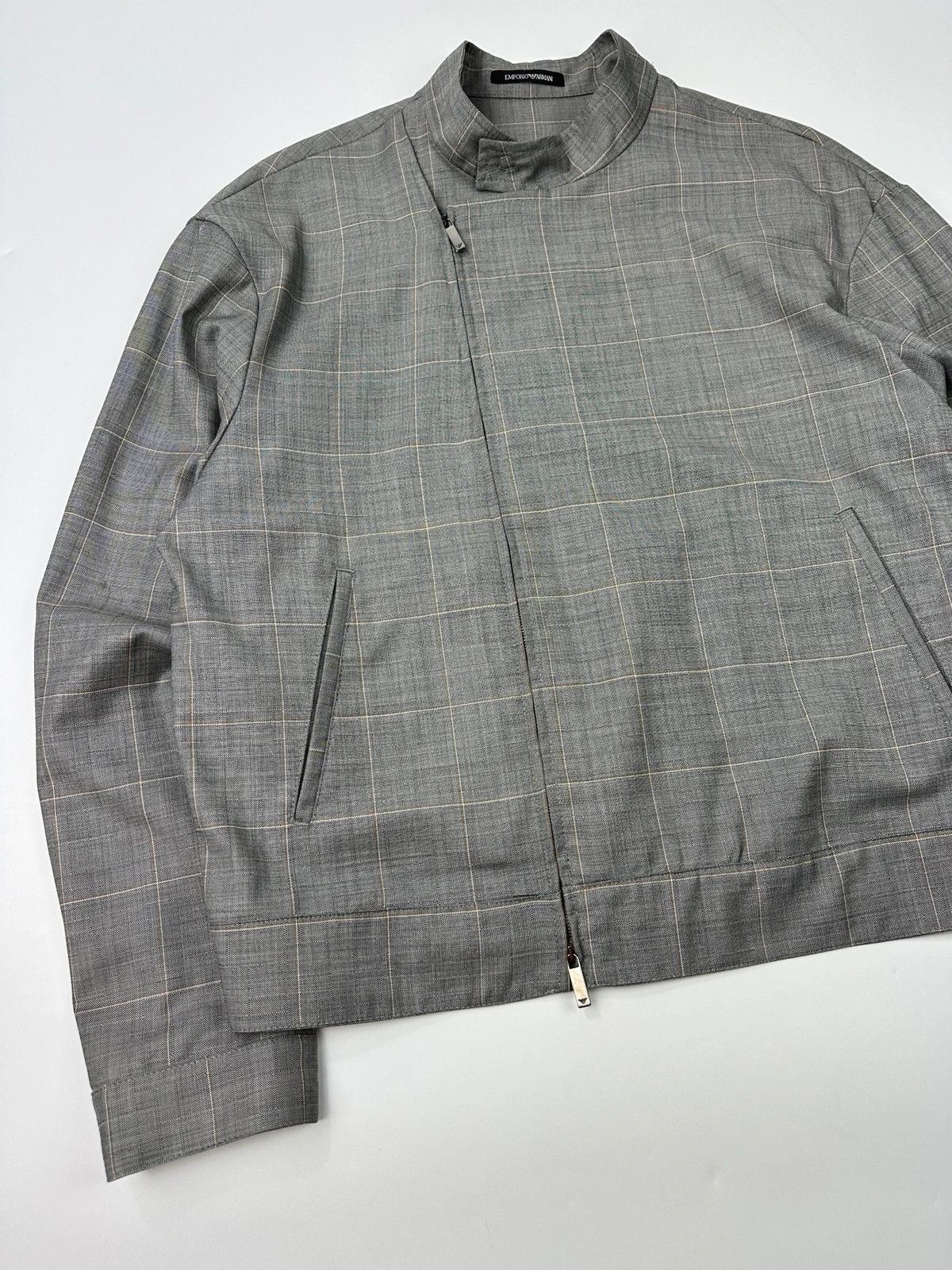 Emporio Armani Emporio Armani SS2020 Grey Wool Light Side Zip Jacket Size US L / EU 52-54 / 3 - 2 Thumbnail
