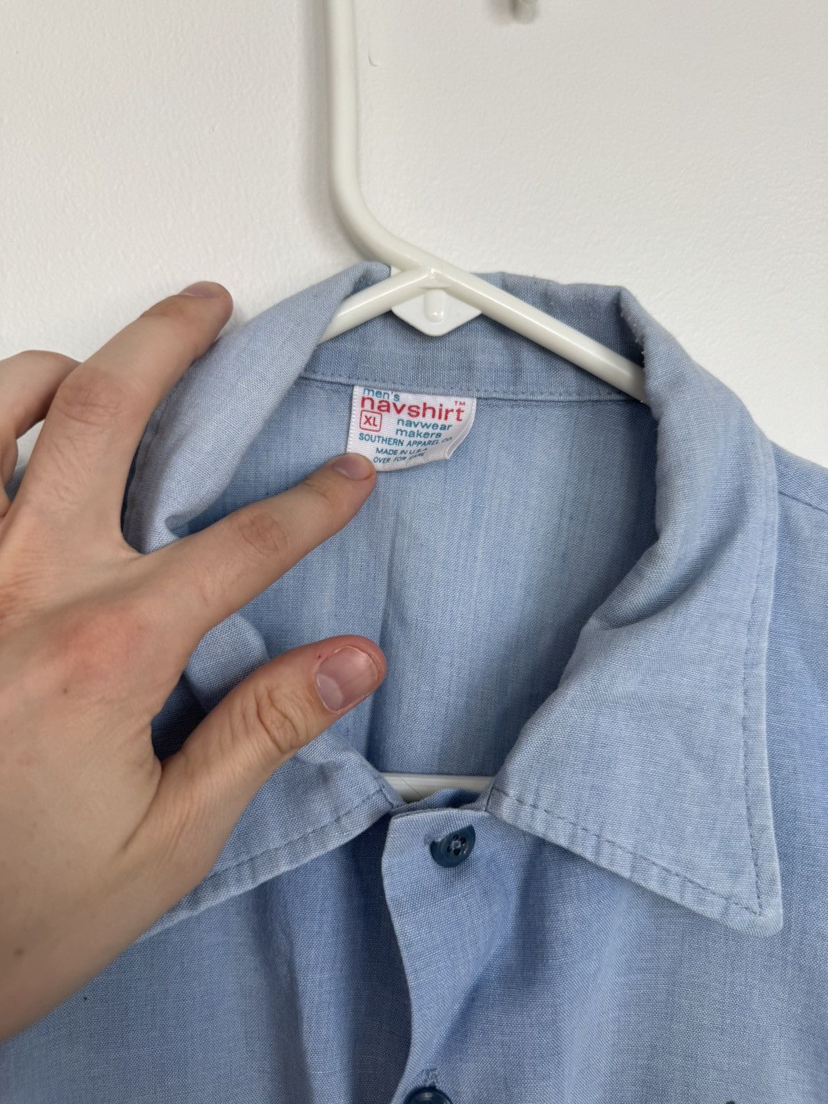 Vintage Vintage Navshirt Button-Up – Classic Workwear Shirt Size US M / EU 48-50 / 2 - 3 Thumbnail