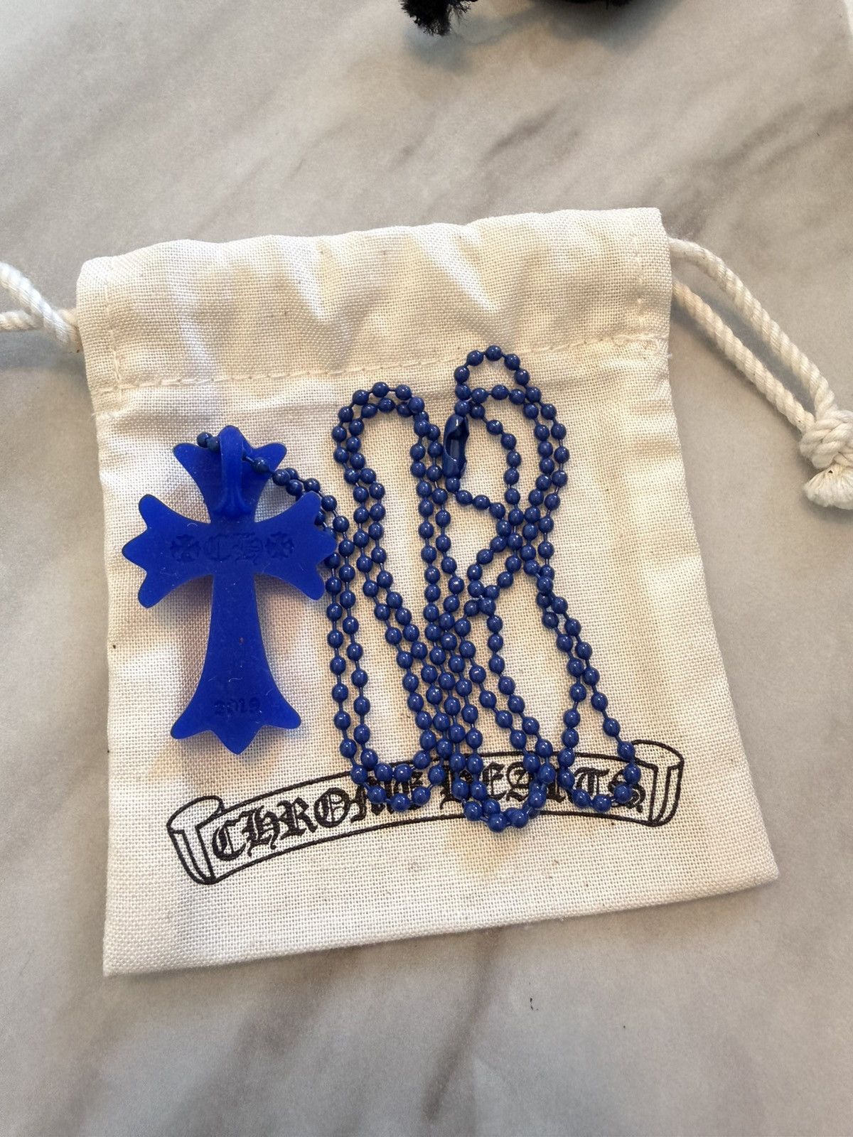 Chrome Hearts Chrome Hearts Cross Silicone Necklace Neon Blue Size ONE SIZE - 2 Thumbnail