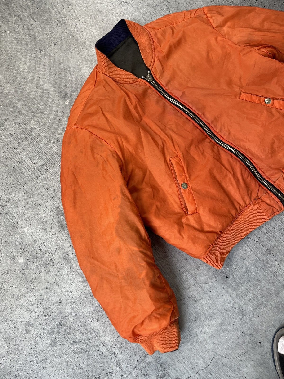 Mens Vintage Harley Davidson Bomber Jacket Big Logo Size L