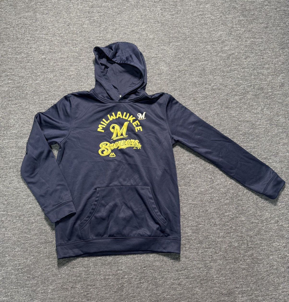 Majestic Milwaukee Brewers MLB Majestic Hoodie Navy Blue Baseball Size XL / US 12-14 / IT 48-50 - 1 Thumbnail