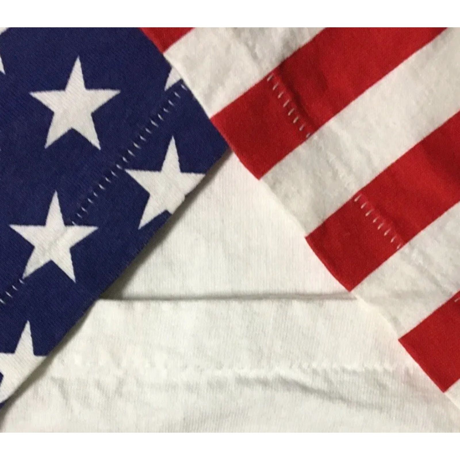 NASCAR VINTAGE 80s American Flag Shirt XL USA Army Military Biker AOP NASCAR Grunge Red White Size US XL / EU 56 / 4 - 2 Thumbnail
