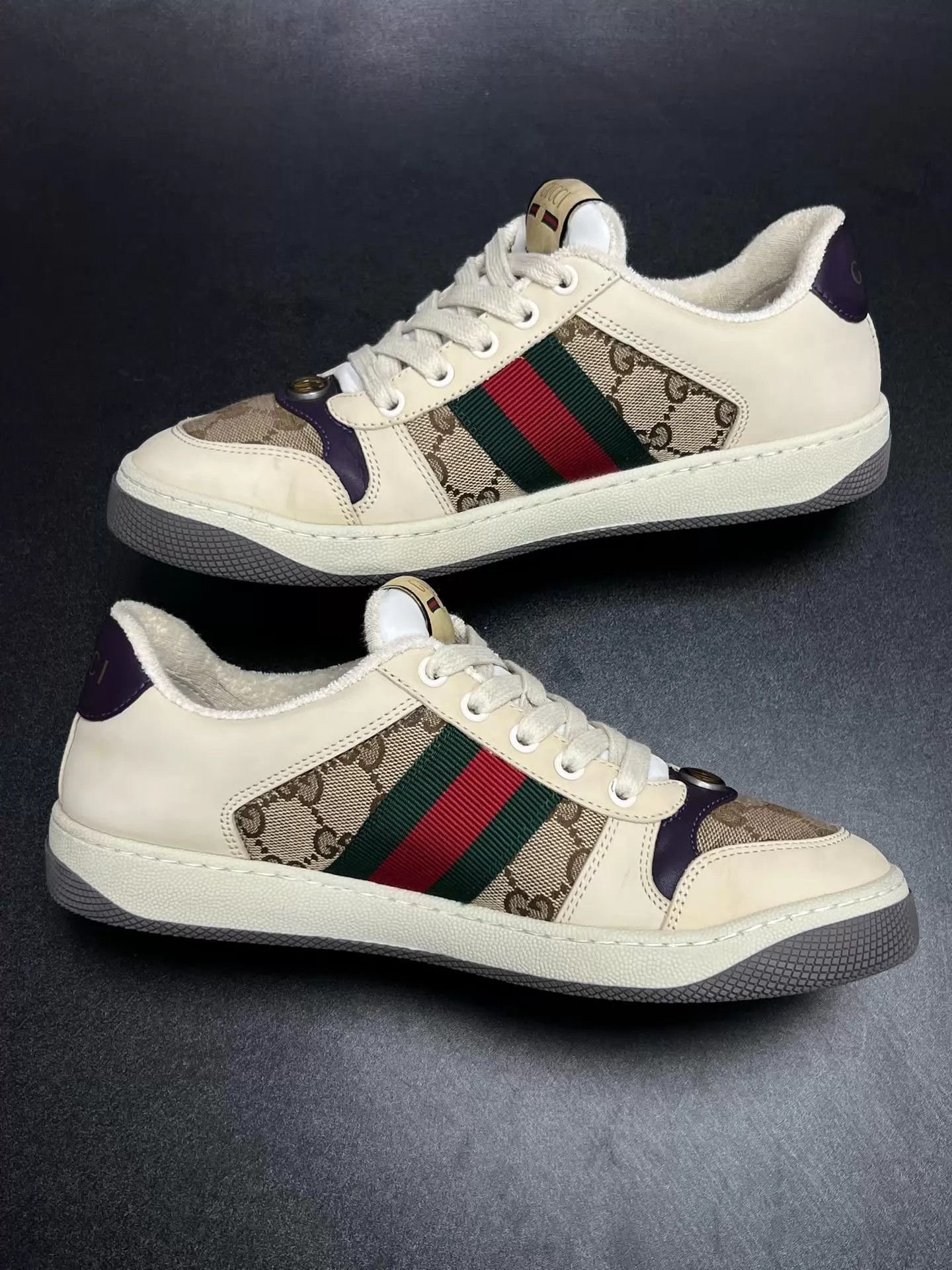 Gucci GUCCI Enamel Dirty Sneakers Ebony 38 Size US 7.5 / IT 37.5 - 6 Thumbnail