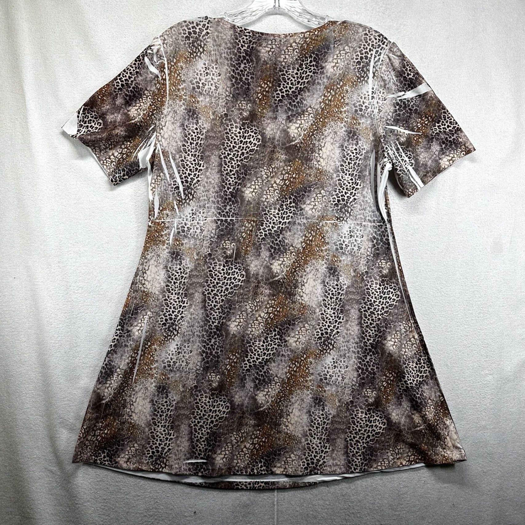 Vintage Lady Noir Y2K Tunic Top Shirt Large Embellished Cross Animal Print Western Blink Noir Lady Size L / US 10 / IT 46 - 2 Thumbnail