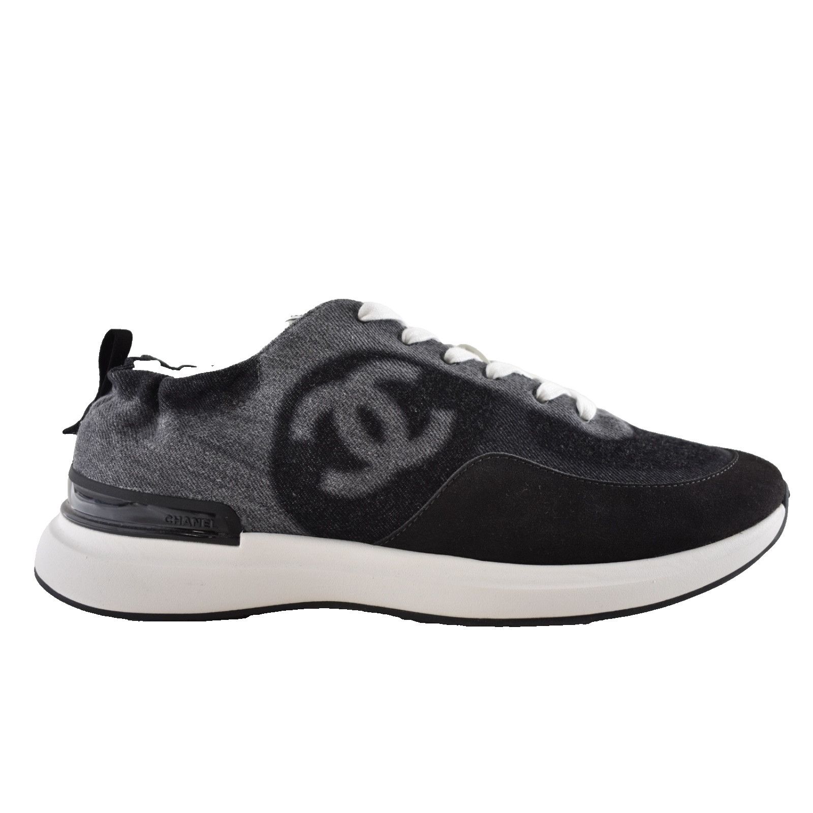 Chanel Mens Denim CC Logo Lace Up Low Top Trainer Sneaker Size US 11 / EU 44 - 1 Thumbnail