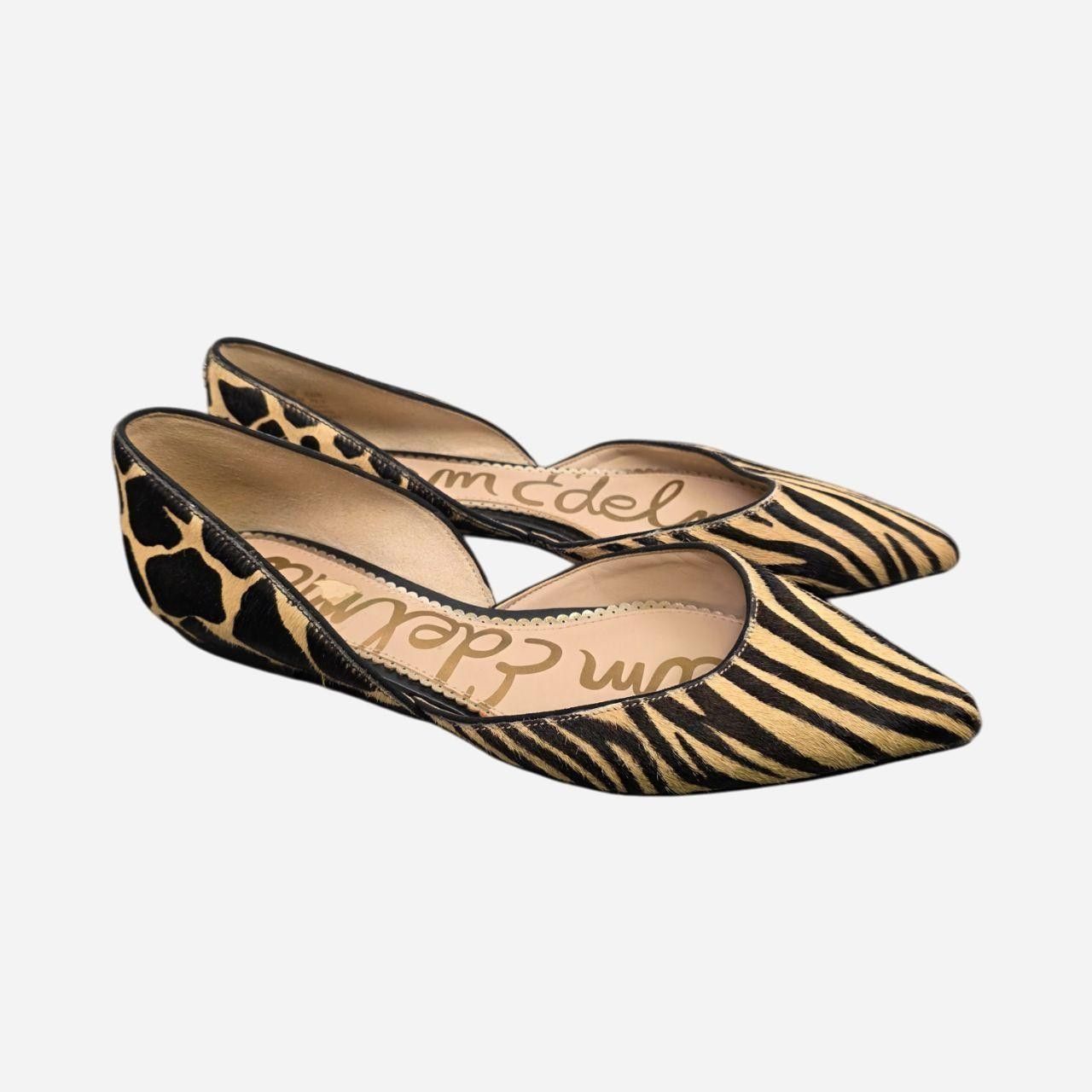 Sam Edelman Rodney D’orsay Flats Leopard/Zebra Print Calf Hair Size US 9.5 / IT 39.5 - 2 Thumbnail