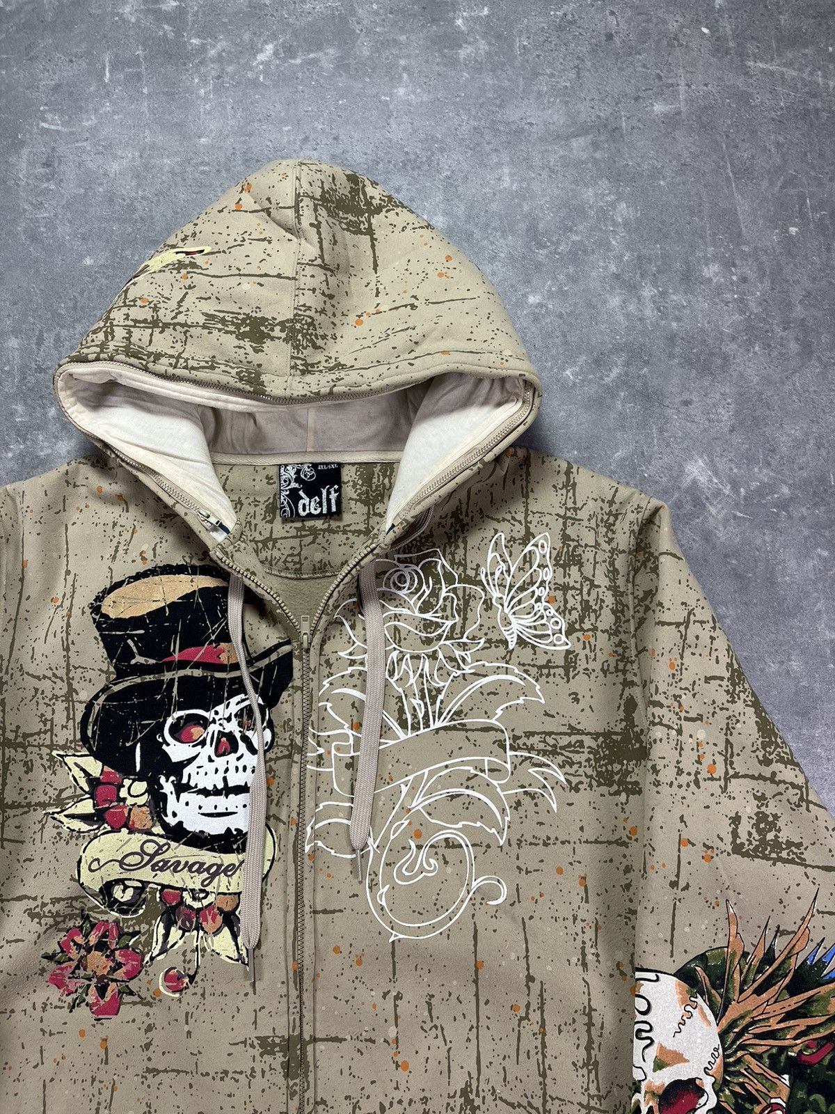 Southpole 00s Delf Baggy Printed AOP Skulls Zip Hoodie 4XL Imperious Size US XXL / EU 58 / 5 - 4 Thumbnail