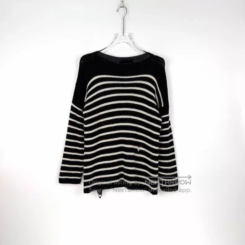 Dior Dior Black and white striped embroidered bee sweater Size XXS / US 00 / IT 34 - 4 Thumbnail