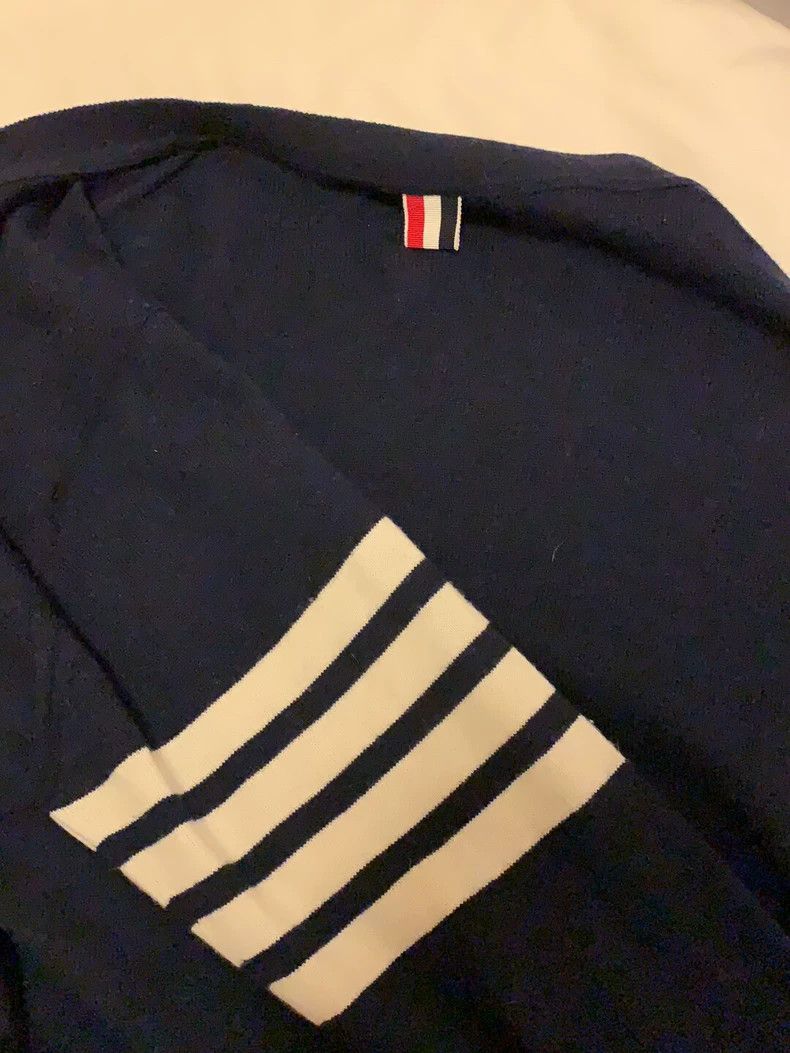 Thom Browne Thom Browne Blue and black pure cashmere sweater Size US L / EU 52-54 / 3 - 6 Thumbnail