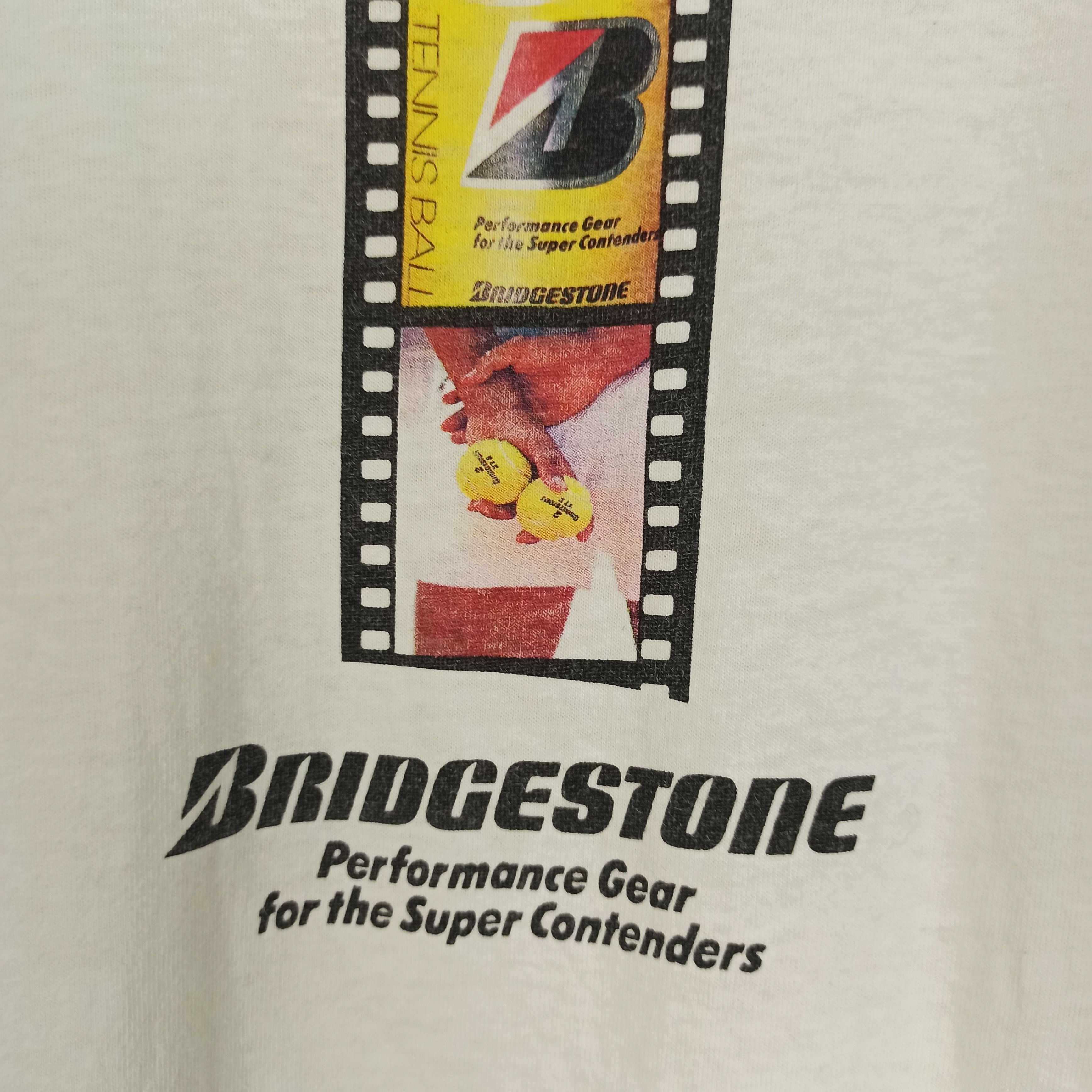 Other Vintage Bridgestone Tennis Promo Made in Usa Tees Size US L / EU 52-54 / 3 - 3 Thumbnail