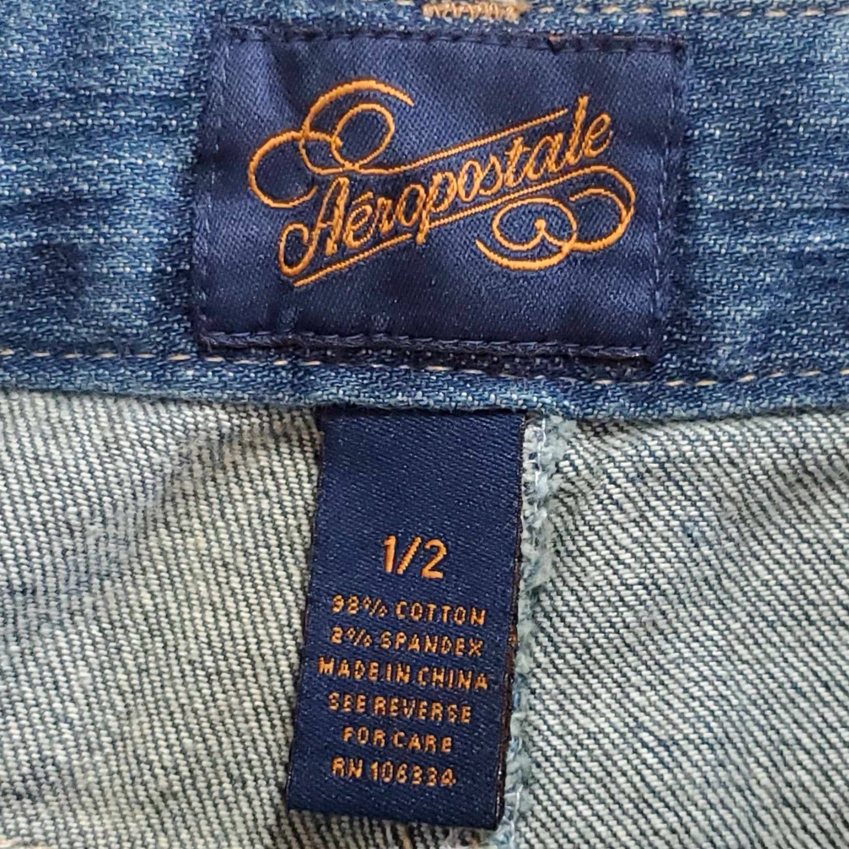 Vintage Aéropostale Skort Women 1/2 Mid Blue NWT MSRP 34.50 Skirt Short Jeans Style Size 25" / US 0 / IT 36 - 4 Thumbnail