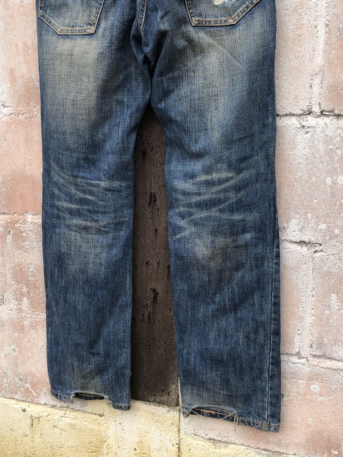 Japanese Brand Rage Blue Jeans Destress Denim Size US 31 - 9 Thumbnail