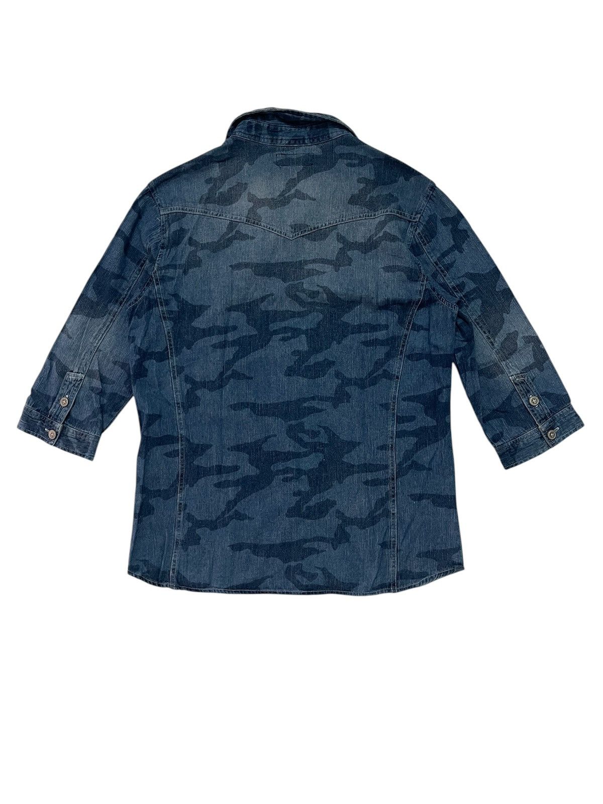Hysteric Glamour × In The Attic × Japanese Brand Punk🔥In the Attic Homme Camouflage Denim Button up Shirt Size US M / EU 48-50 / 2 - 6 Thumbnail