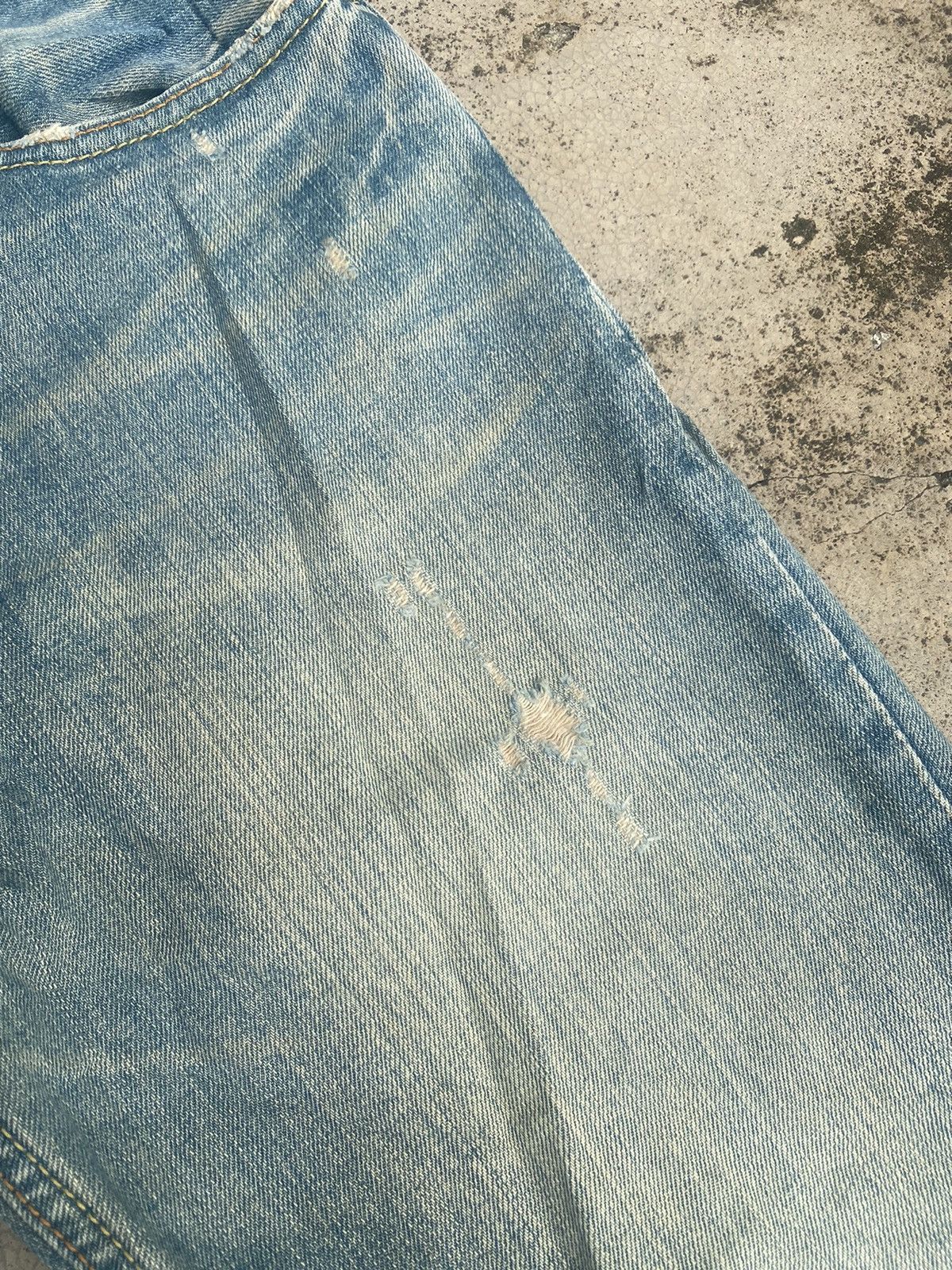 Japanese Brand Flare Jeans Denim Craft Faded Distressed Bootcut Size US 32 / EU 48 - 12 Thumbnail