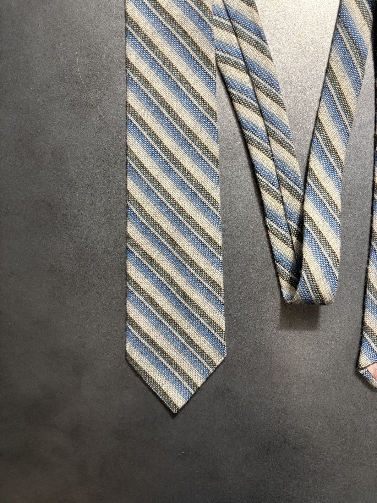 Vintage Vintage Necktie Striped Wool Pattern Stripe Neck Tie 70s 80s Size ONE SIZE - 10 Thumbnail