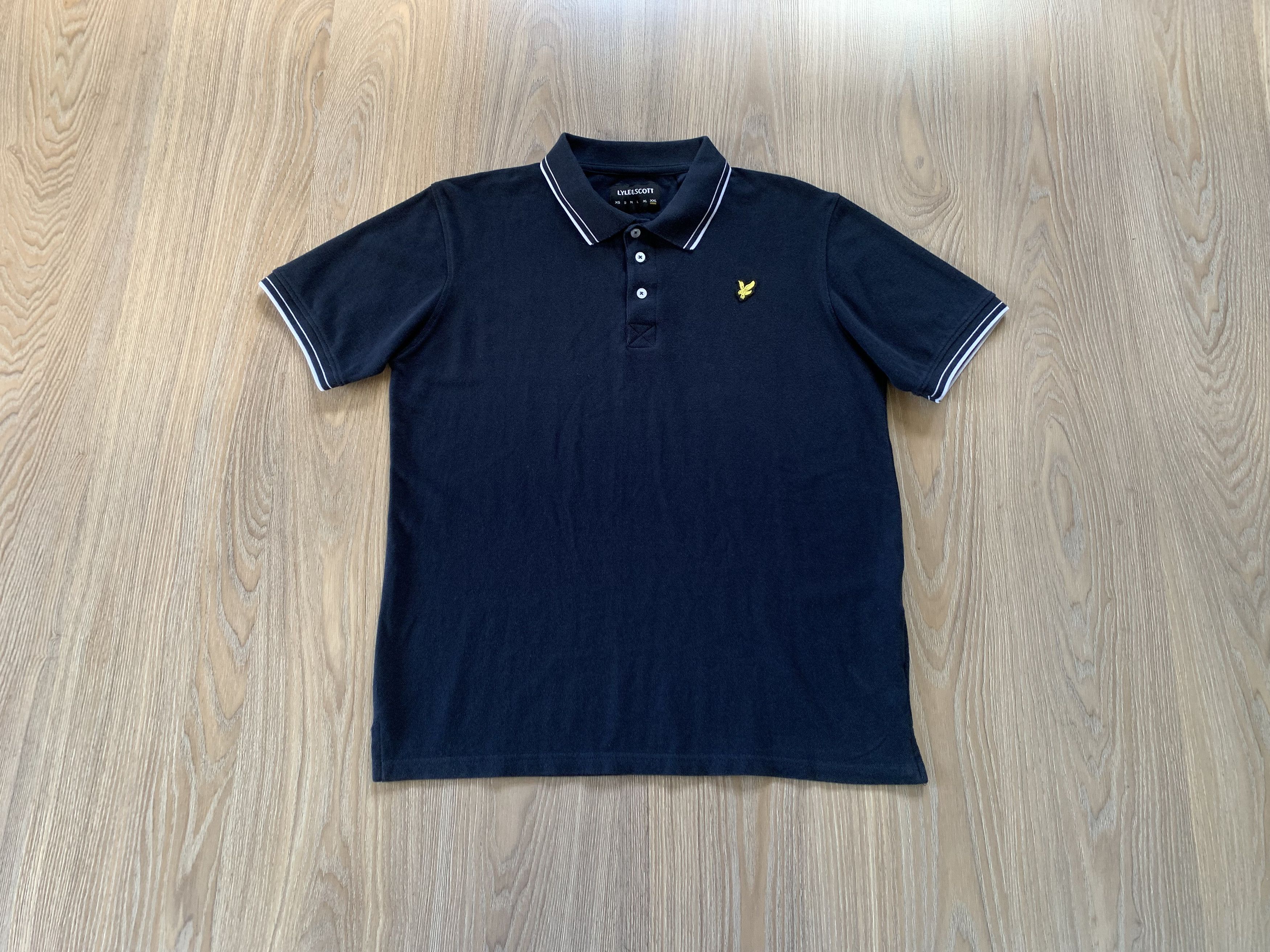 Lyle & Scott Lyle & Scott Navy Blue Cotton Polo T-Shirt Size US XXL / EU 58 / 5 - 1 Thumbnail