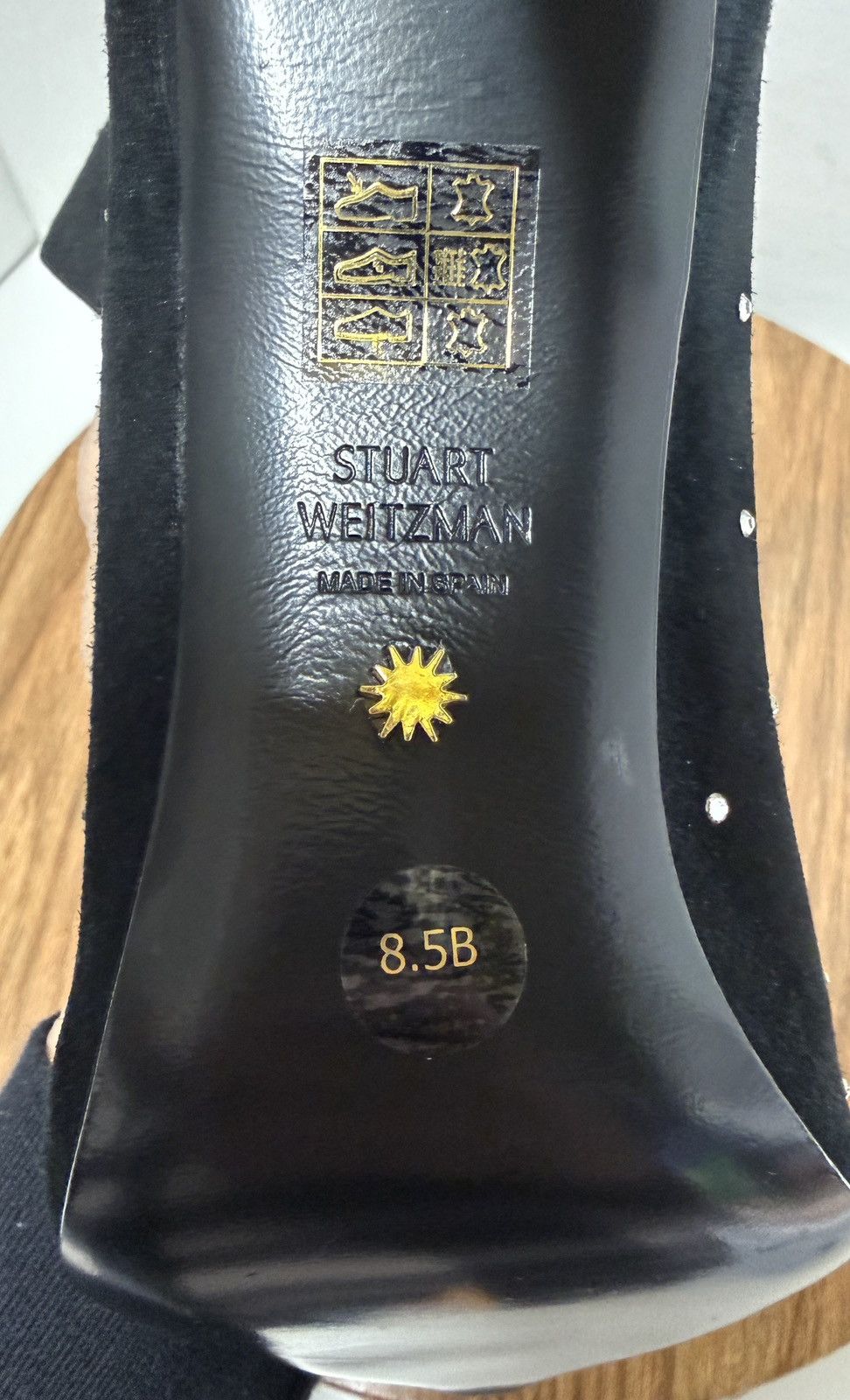 Stuart Weitzman Stuart Weitzman Cosmic 100 Black Suede Stretch Bootie Size US 8.5 / IT 38.5 - 8 Thumbnail