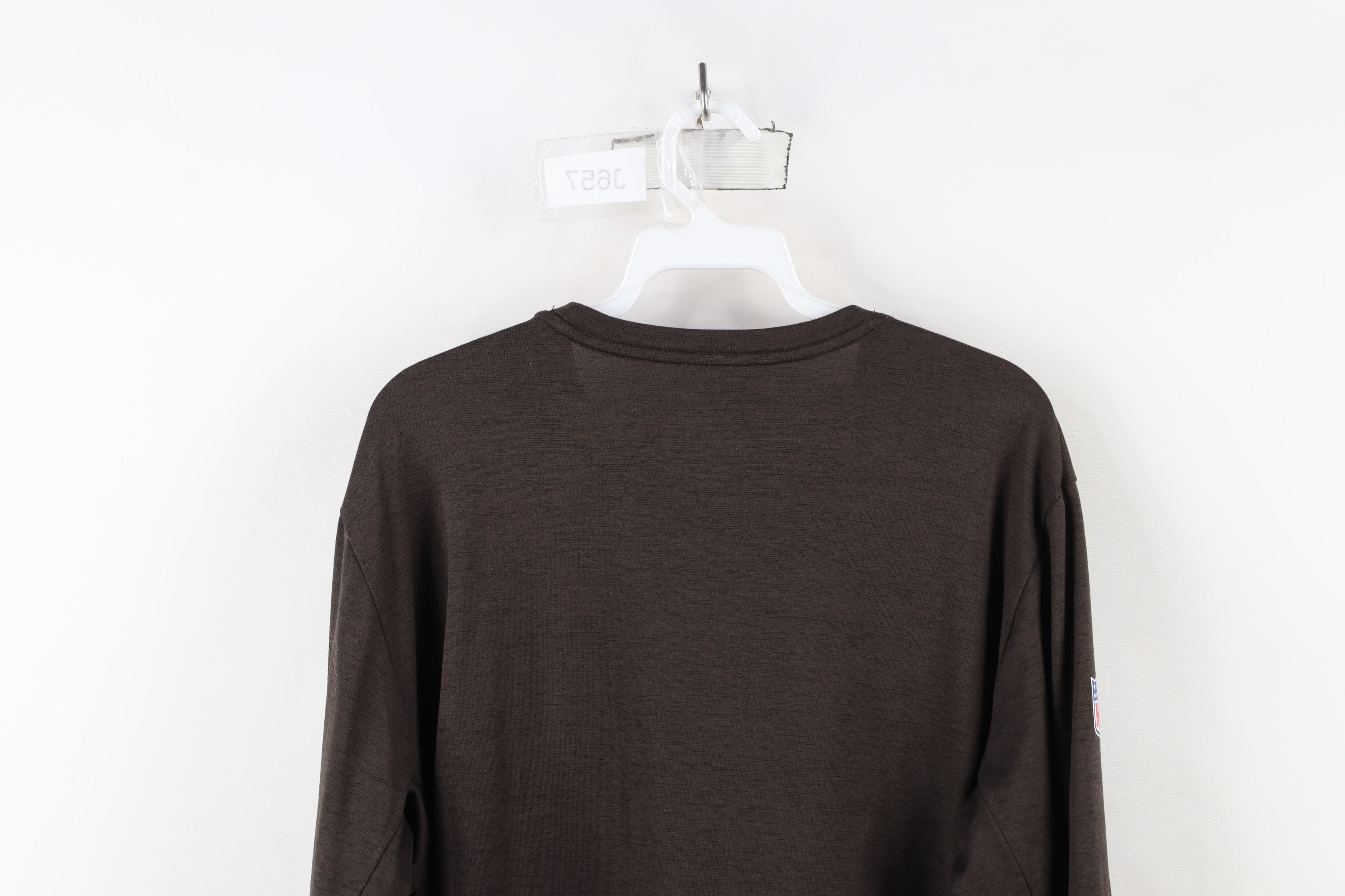 Nike × Vintage Nike On Field Browns Football Long Sleeve T-Shirt Brown Size US L / EU 52-54 / 3 - 13 Thumbnail