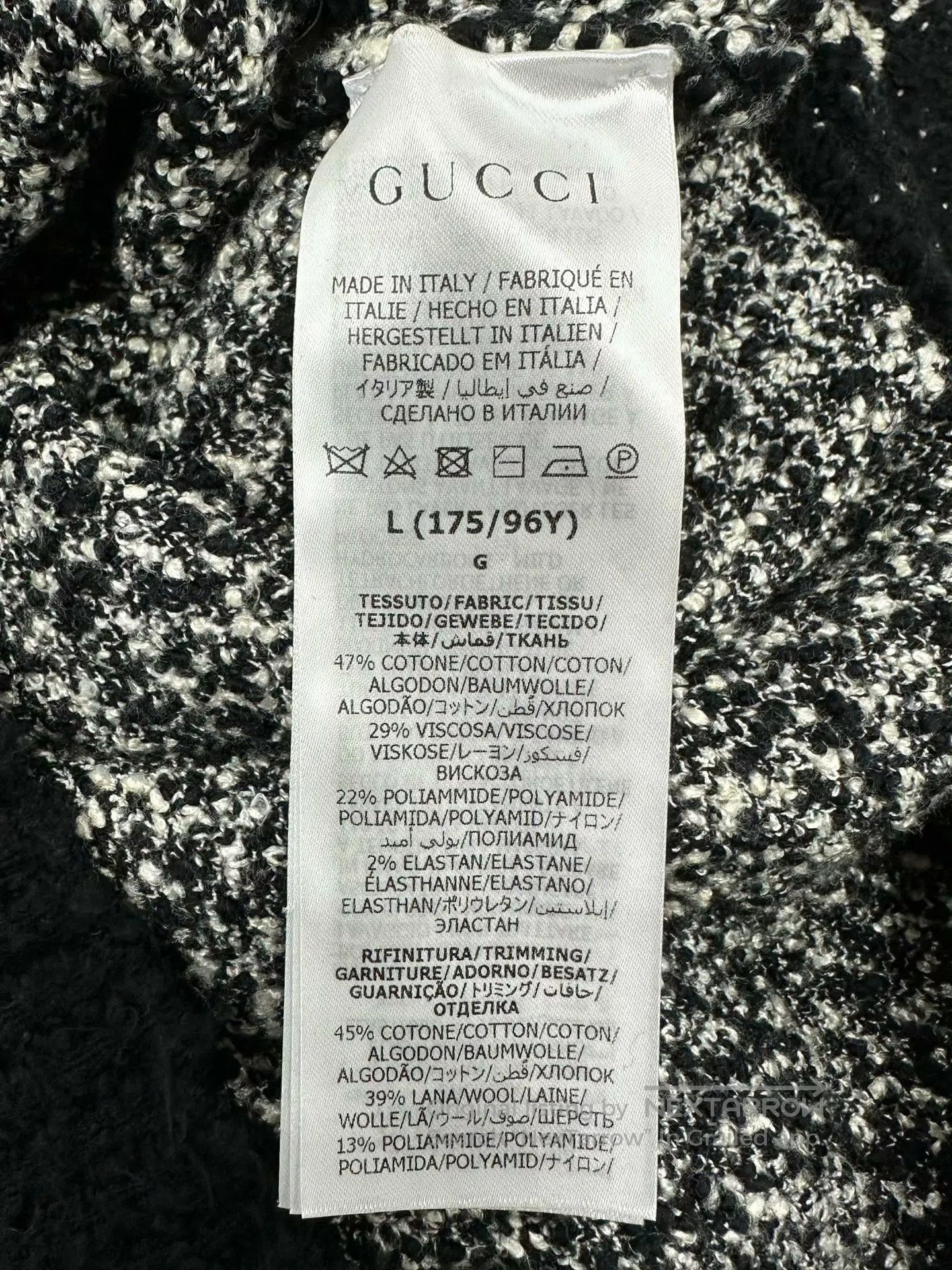 Gucci Guicci Black Double G Monogram Wool Knit Short Sleeve Polo Size US L / EU 52-54 / 3 - 4 Thumbnail