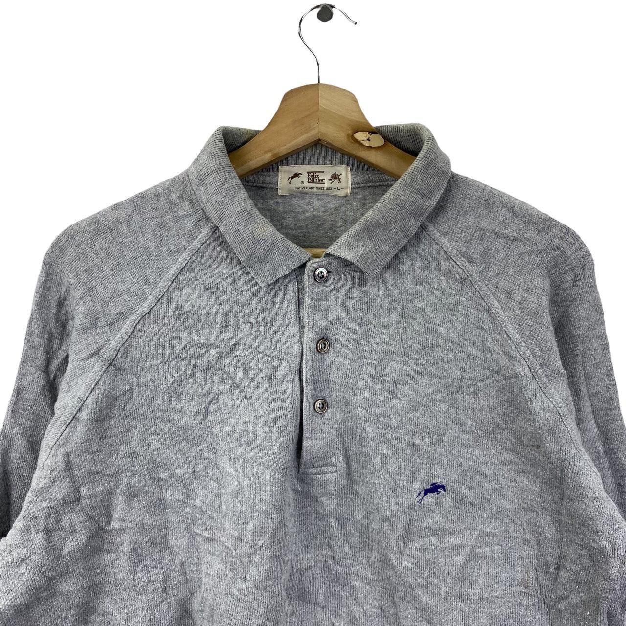 Vintage Vtg 80’ FELIX BUHLER SWITZERLAND Polo Sweater Sweatshirt Size US L / EU 52-54 / 3 - 3 Thumbnail