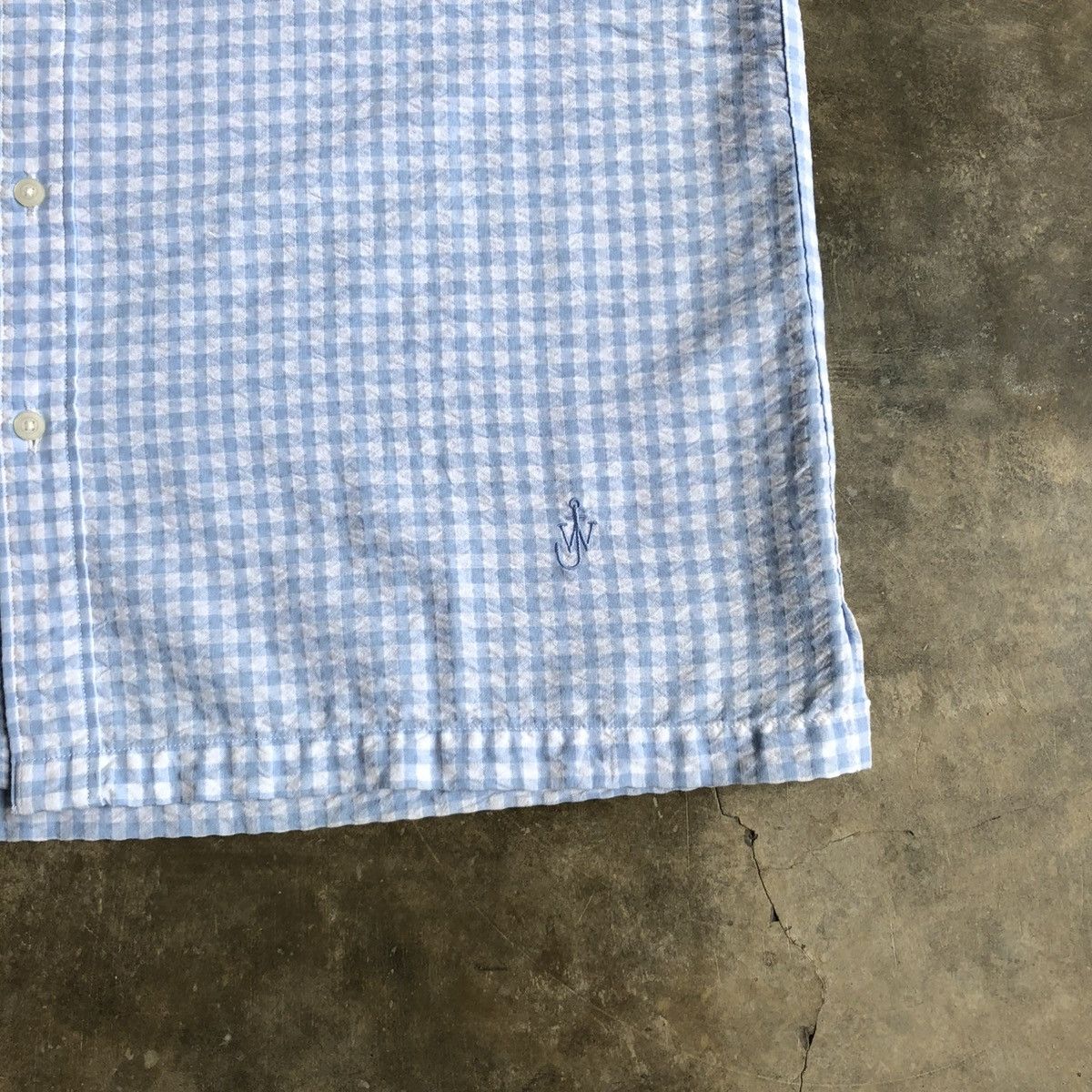 JW Anderson × Uniqlo Uniqlo X JW Anderson Square Motif Button Up Shirt Blue Size US XXL / EU 58 / 5 - 5 Thumbnail