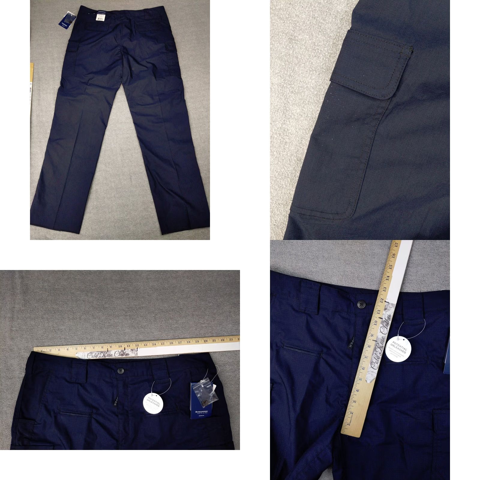 Propper Propper Kinetic Pants Womens 20 unhemmed Navy Blue Cargo Tactical Rip Stop Pants Womens 20 Navy Blues Cargo Rip Stop Size 42" / US 20 - 9 Thumbnail