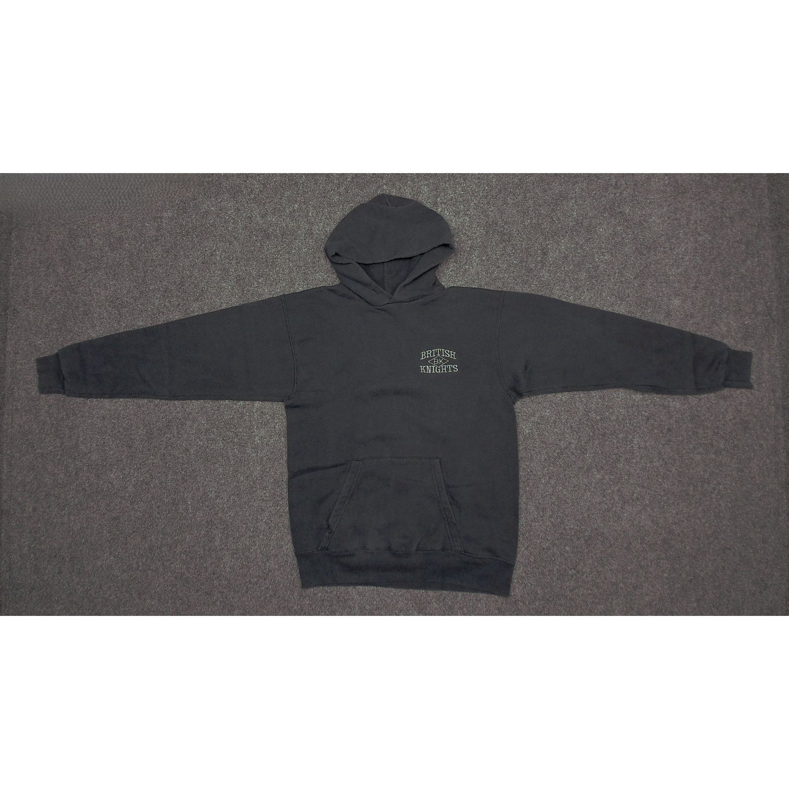 Vintage British Knights VTG 90s Made in USA BK Diamond Logo Hoodie Size US L / EU 52-54 / 3 - 5 Thumbnail