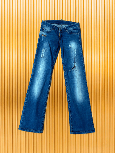 Dsquared2 Vintage Dsquared2 distressed embroidered Straight Jeans Size 27" / US 4 / IT 40 - 1 Thumbnail