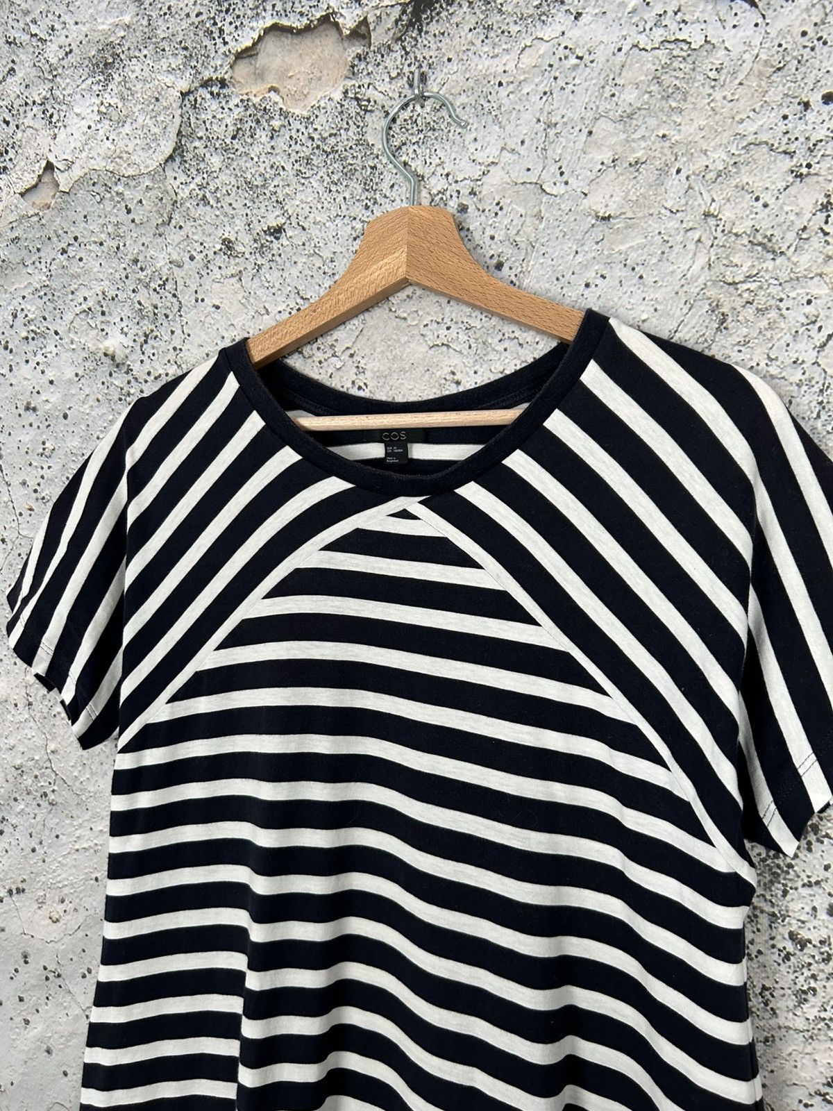Cos COS Stripe Midi Dress Designer Luxury Avant Garde Size XS / US 0-2 / IT 36-38 - 3 Thumbnail