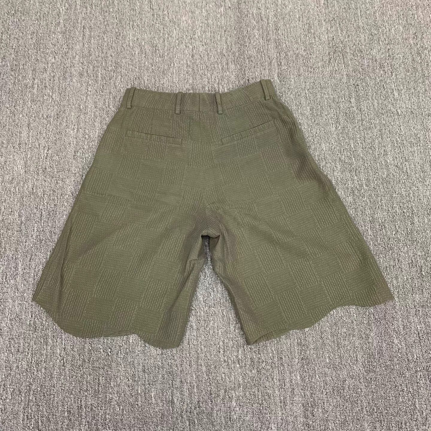 Louis Vuitton LV Green Silk Checkerboard Short 44 95 New Size US 28 / EU 44 - 2 Thumbnail