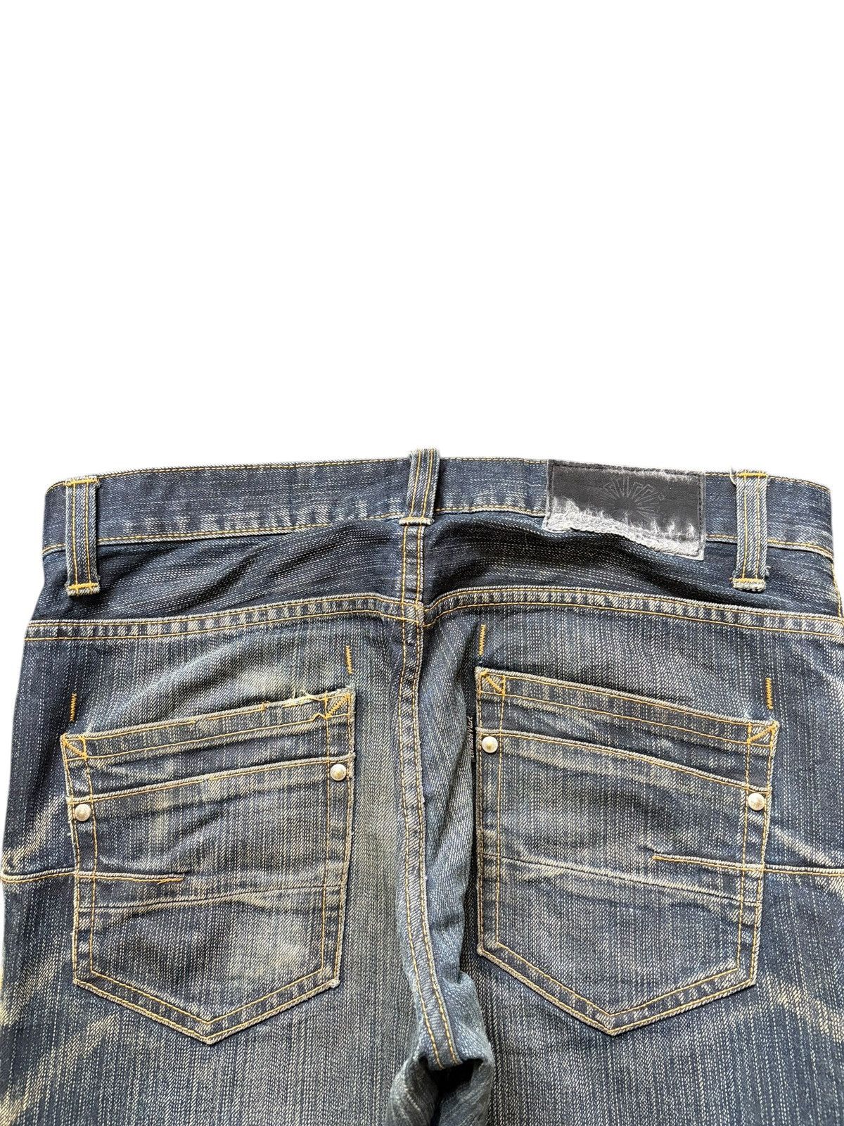 Tornado Mart Vintage Tornado Mart Rusty Mud Wash Distress Flare Jeans Size 31" - 4 Thumbnail