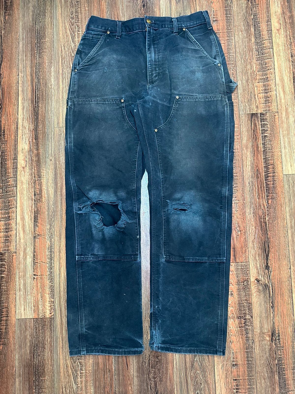 Carhartt Vintage carhartt double knee B01 BLK Size US 34 / EU 50 - 1 Thumbnail