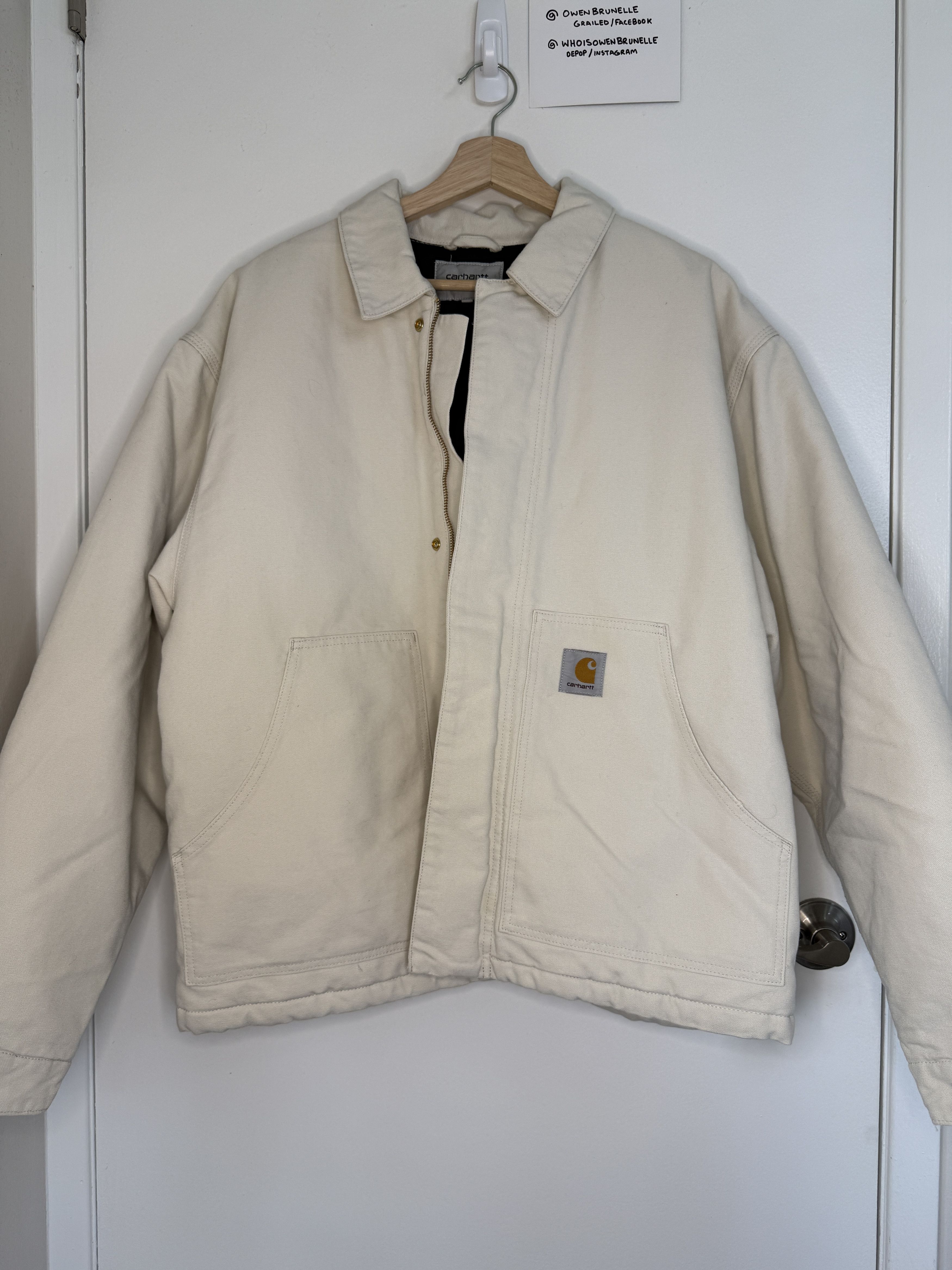 Carhartt Wip Carhartt WIP OG Arcan Jacket Salt Off-White Large NWT Size US L / EU 52-54 / 3 - 5 Thumbnail