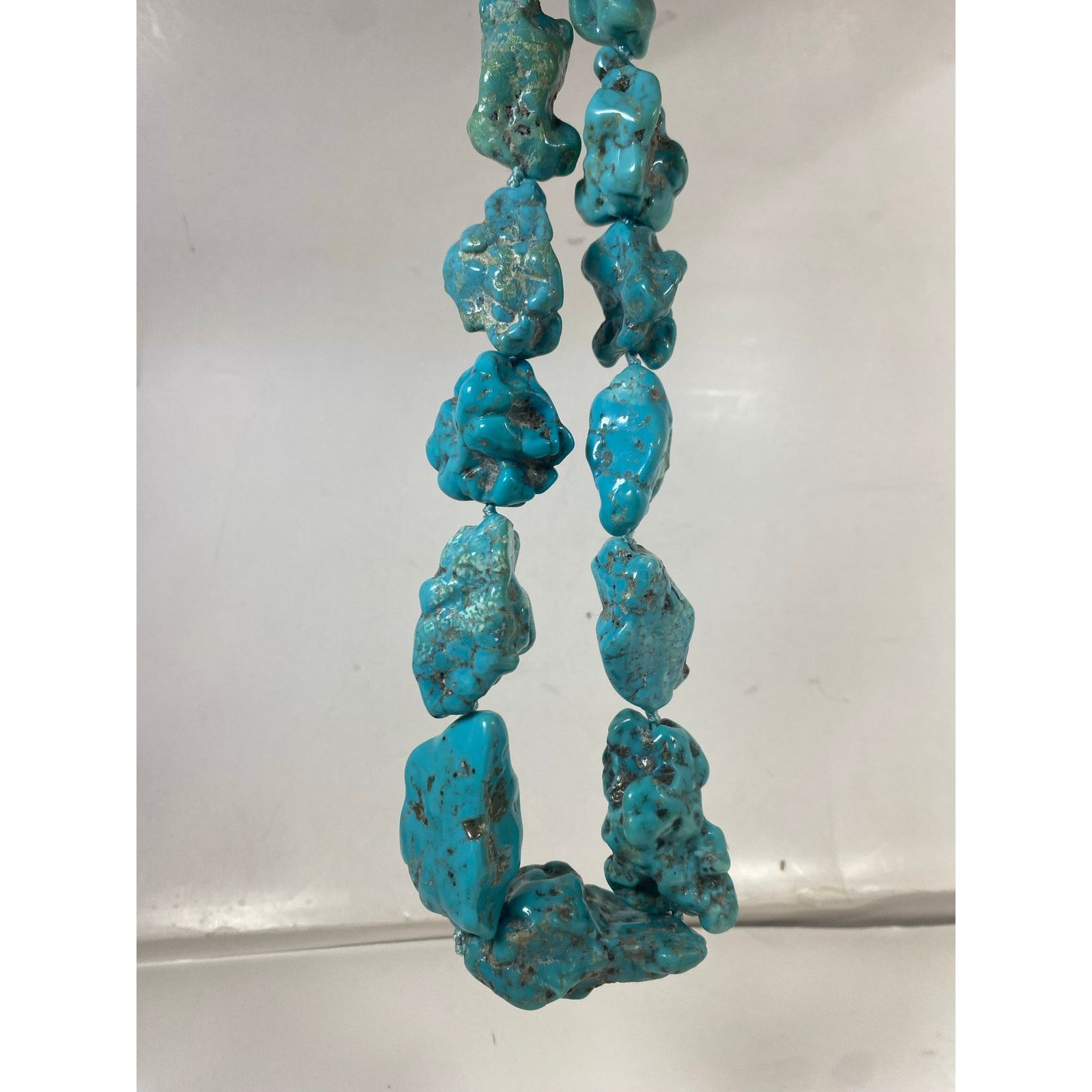 Other Large Turquoise Nugget Necklace Chunky Gemstone Jewelry Size ONE SIZE - 2 Thumbnail