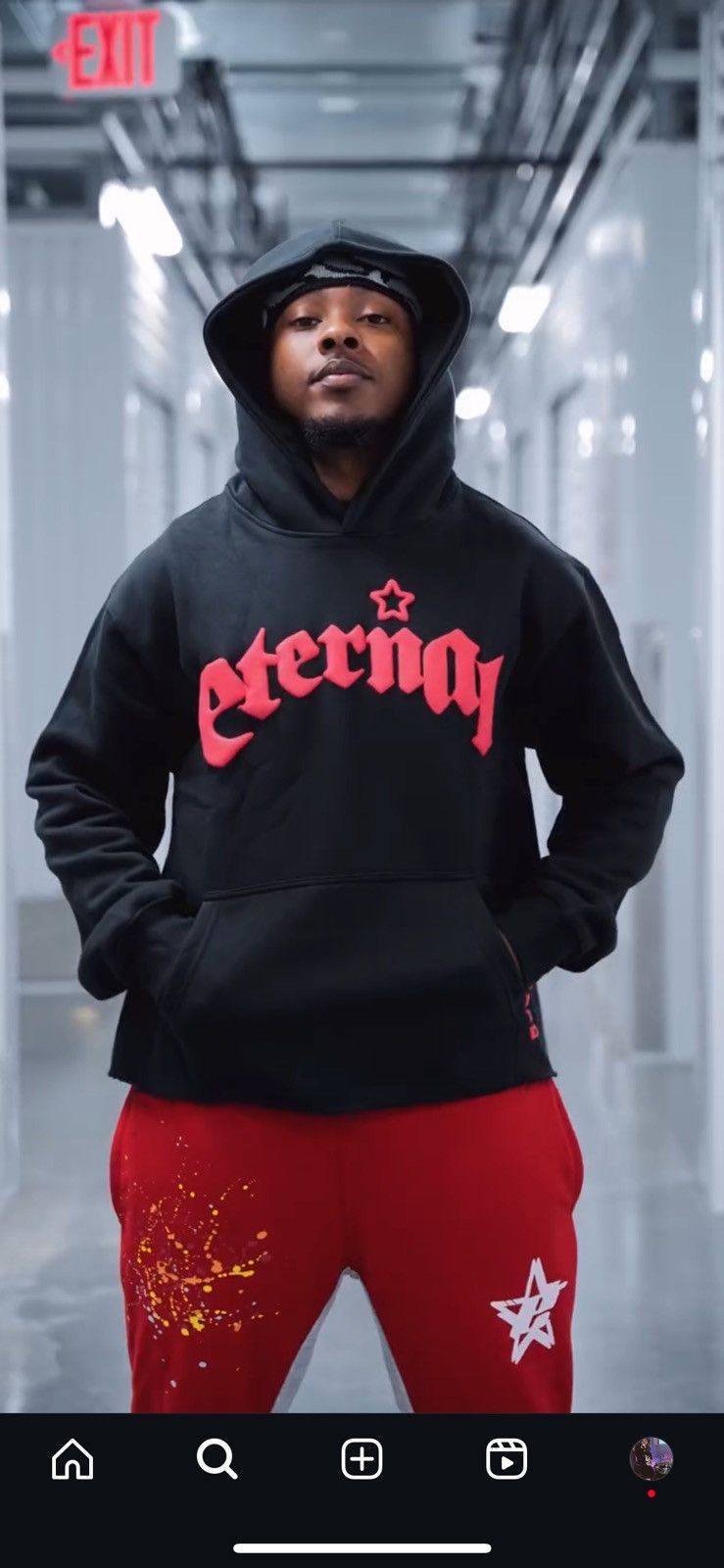 Other Eternal Black puff print hoodie Size US M / EU 48-50 / 2 - 6 Thumbnail