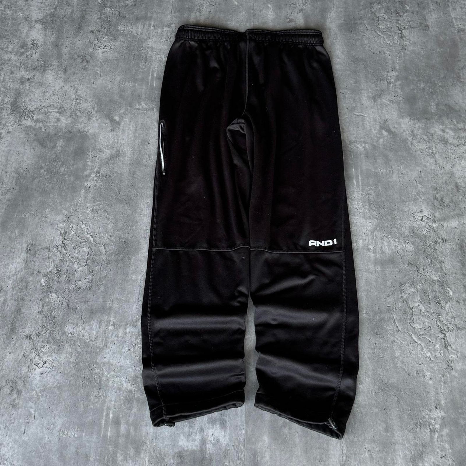 Japanese Brand × Vintage Vintage Y2K AND1 Baggy Tonal Black Grunge Opium Sweatpants Size US 33 - 2 Thumbnail
