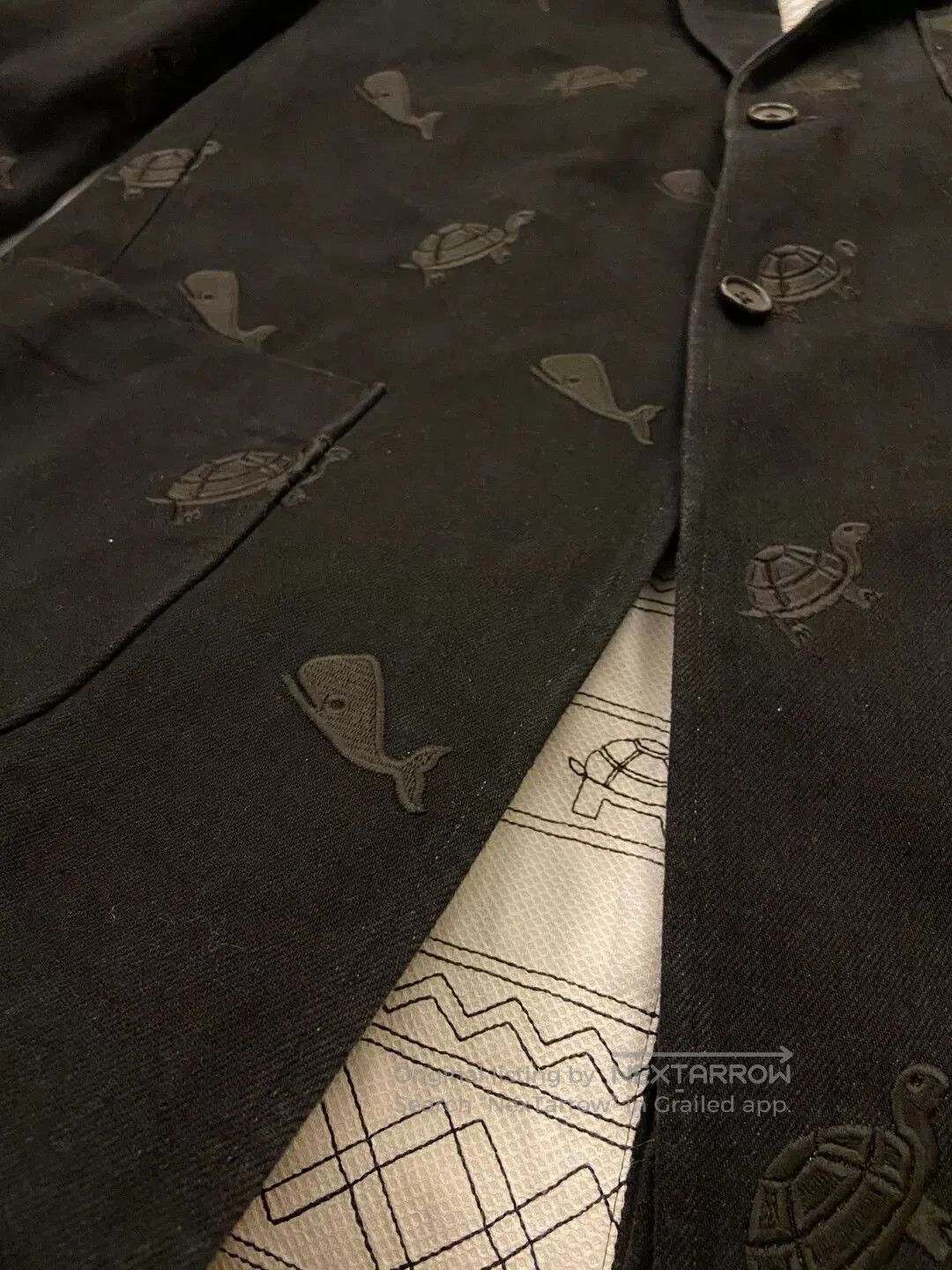 Thom Browne thom browne embroidered black coat with details. Size US M / EU 48-50 / 2 - 3 Thumbnail