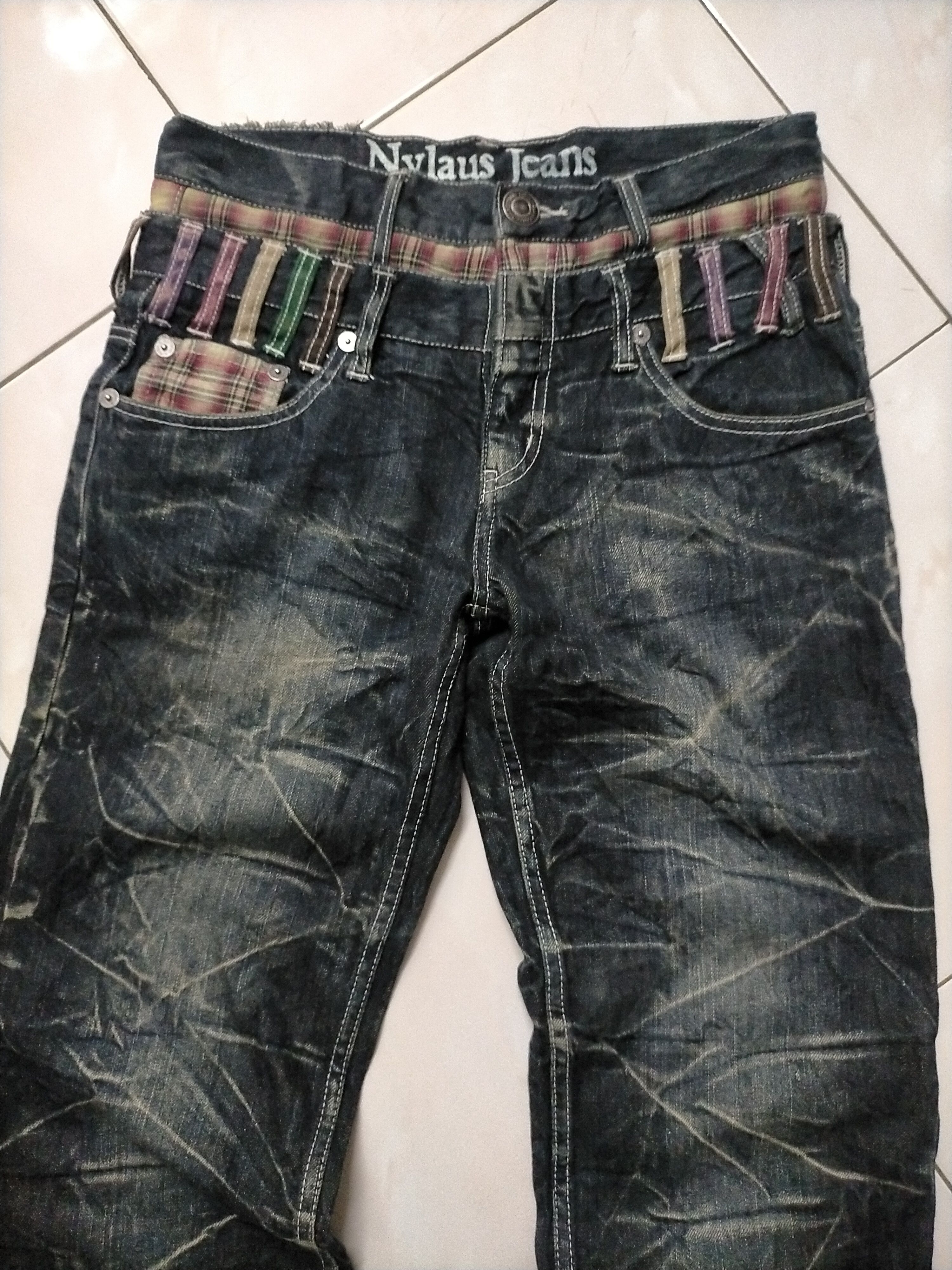 If Six Was Nine 🔥Like New Sick Nylaus Double Waist Jeans Size US 30 / EU 46 - 6 Thumbnail