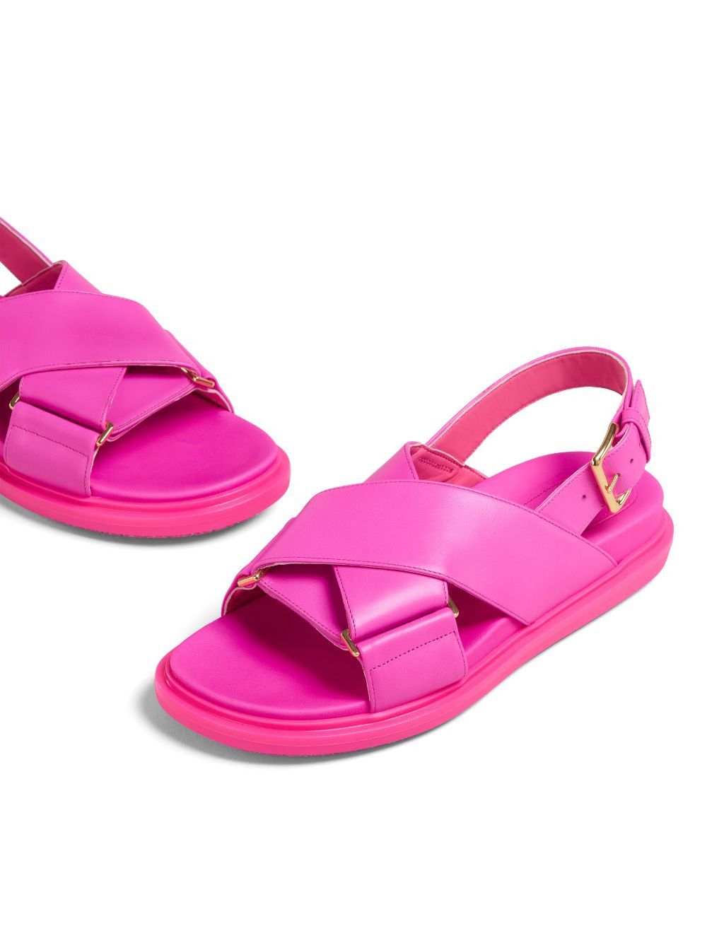 Marni o1w1db10125 Fussbet Leather Sandals in Fuchsia Size US 5 / IT 35 - 5 Thumbnail