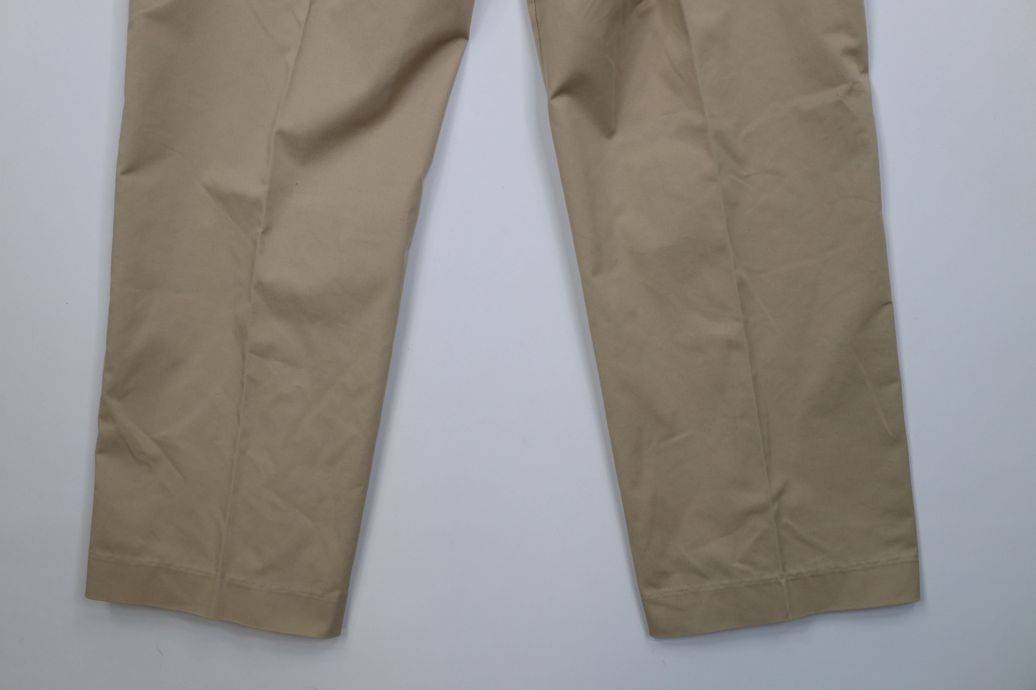 Orvis Vintage 90s Orvis Wide Leg Chino Pants Trousers Khaki Tan Size US 34 / EU 50 - 11 Thumbnail