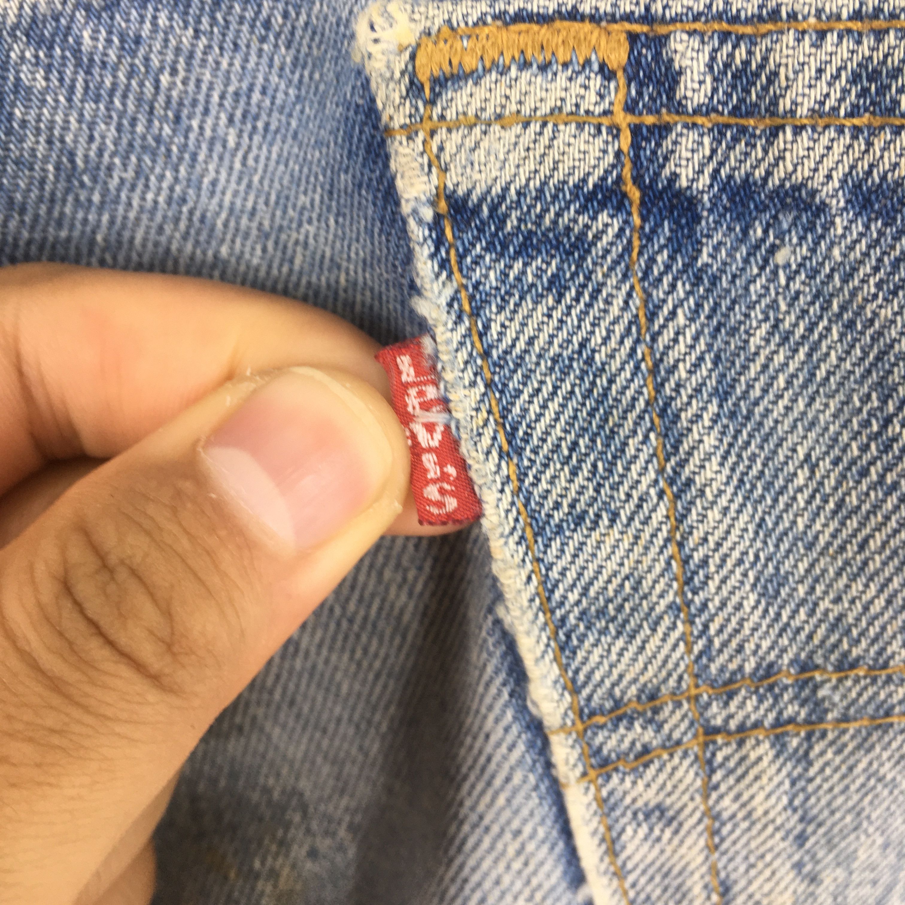 Size 33x28.5 Vintage 80s Levi's 501 Faded Blue Jeans
