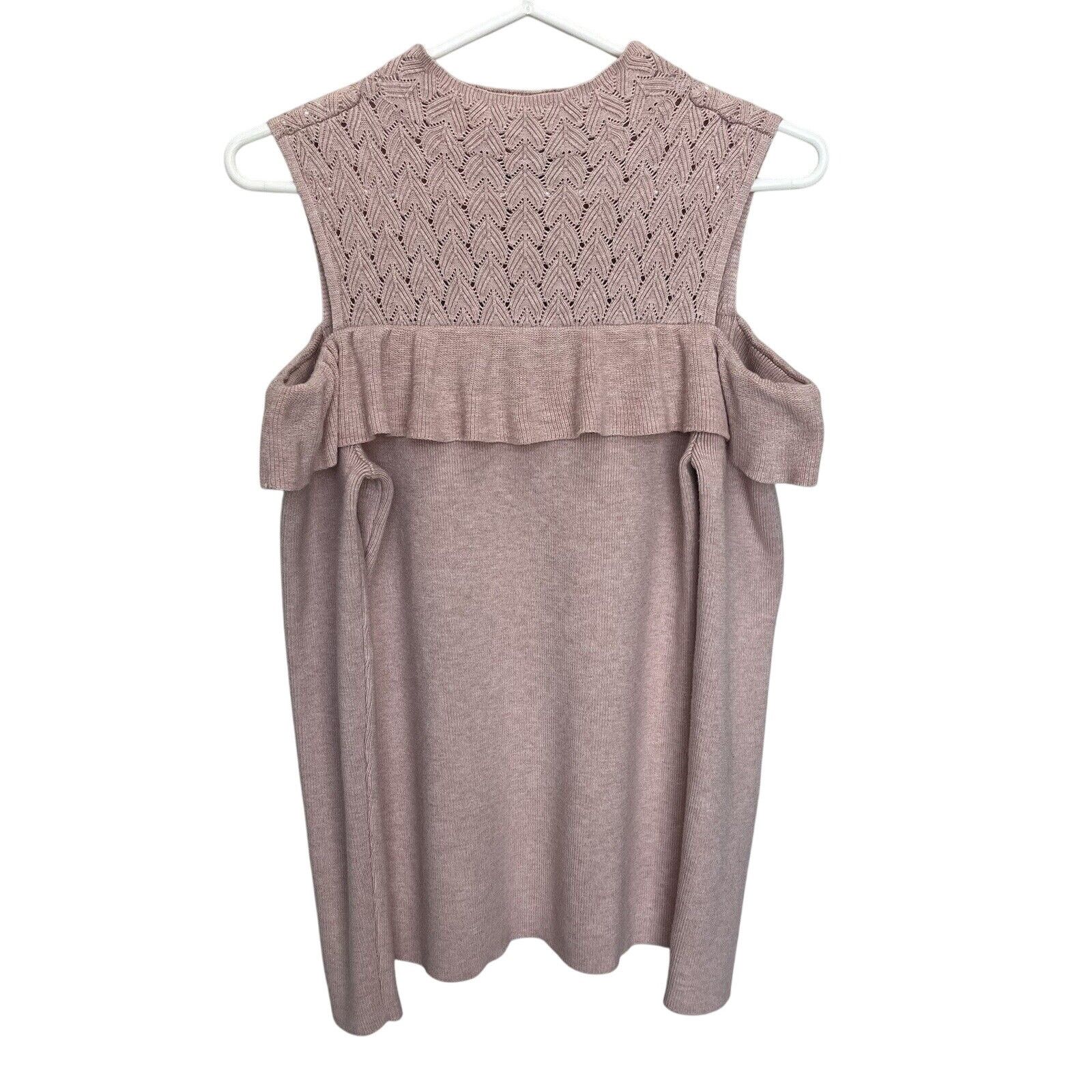White House Black Market White House Black Market | Pink Mock Cold Shoulder Sweater Size S / US 4 / IT 40 - 2 Thumbnail