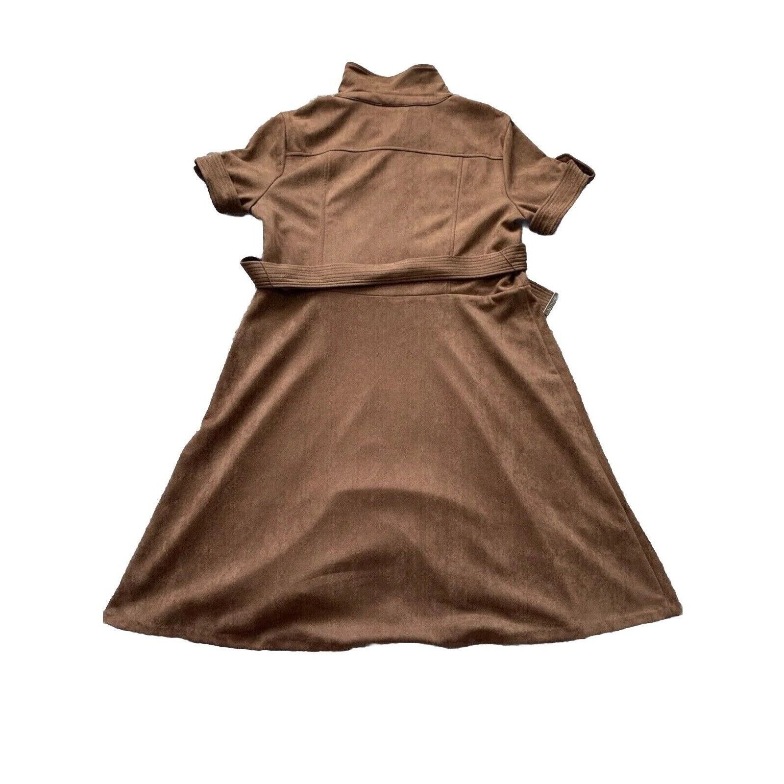 Tommy Hilfiger Tommy Hilfiger Coffee Faux Suede Dress Sz 18 NWT Collared Size XXL / US 16-18 / IT 52-54 - 5 Thumbnail