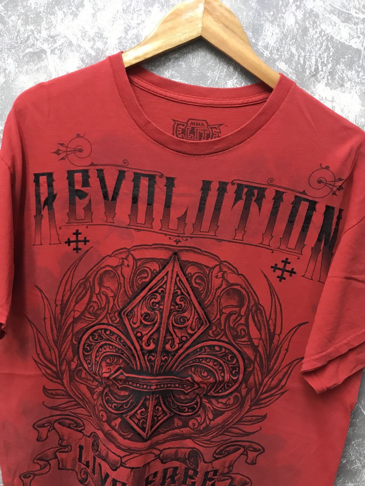 Affliction MMA Elite Affliction Fleur De Lis Y2K Graphic Tee Size US L / EU 52-54 / 3 - 3 Thumbnail