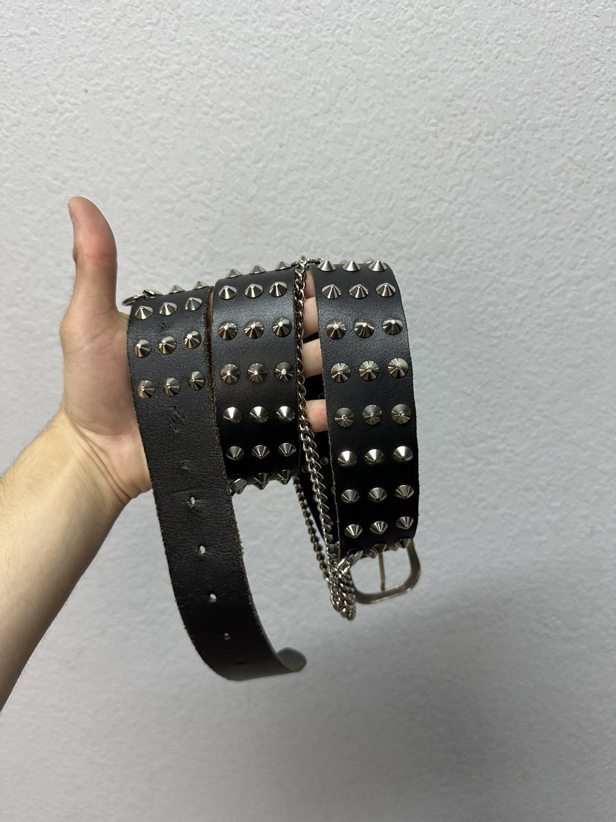 Hysteric Glamour Vintage Y2K Zip Waist Rick Owens Style Punk Leather Belt Size 34 - 11 Thumbnail